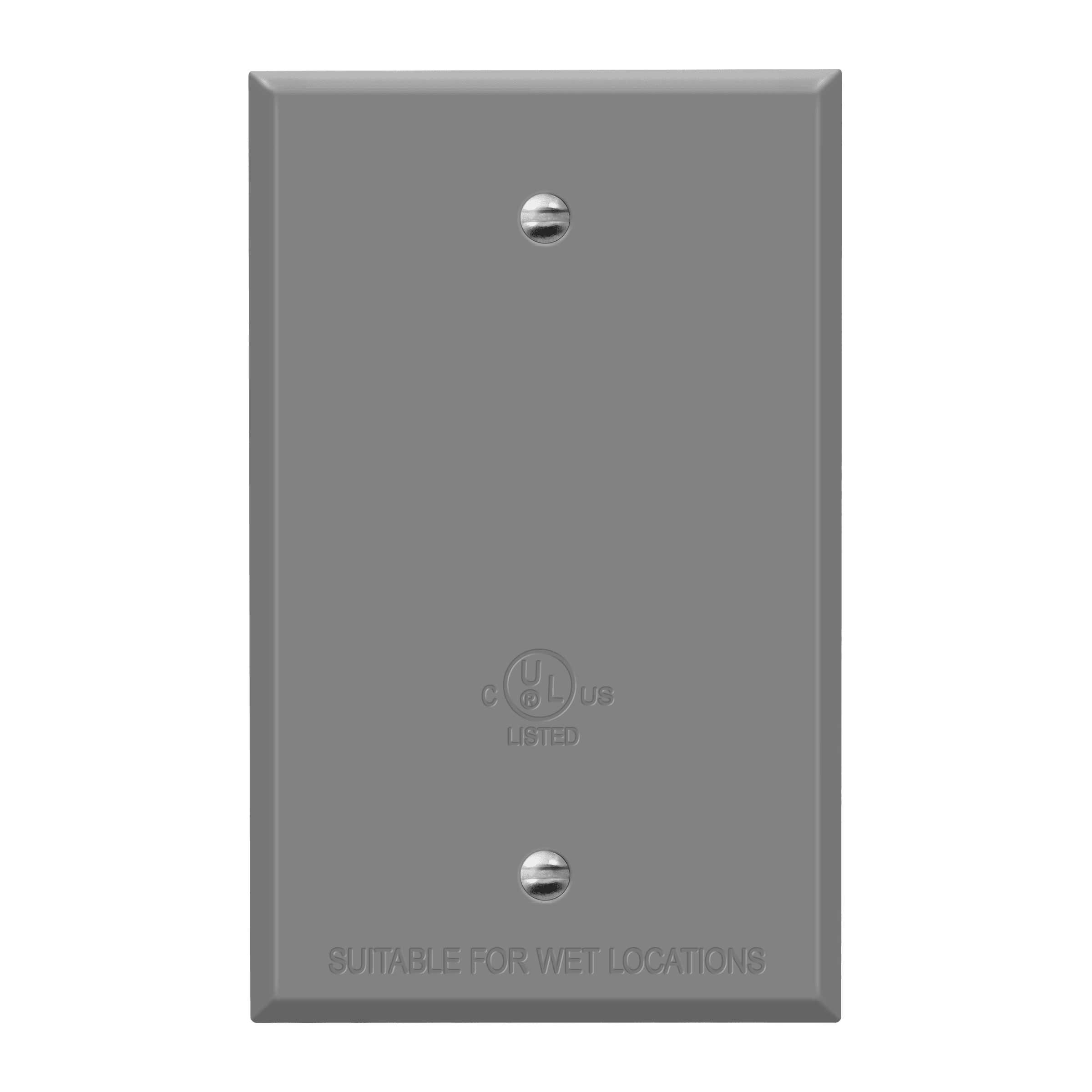 1-Gang Weatherproof Metal Blank Wall Plate - Gray