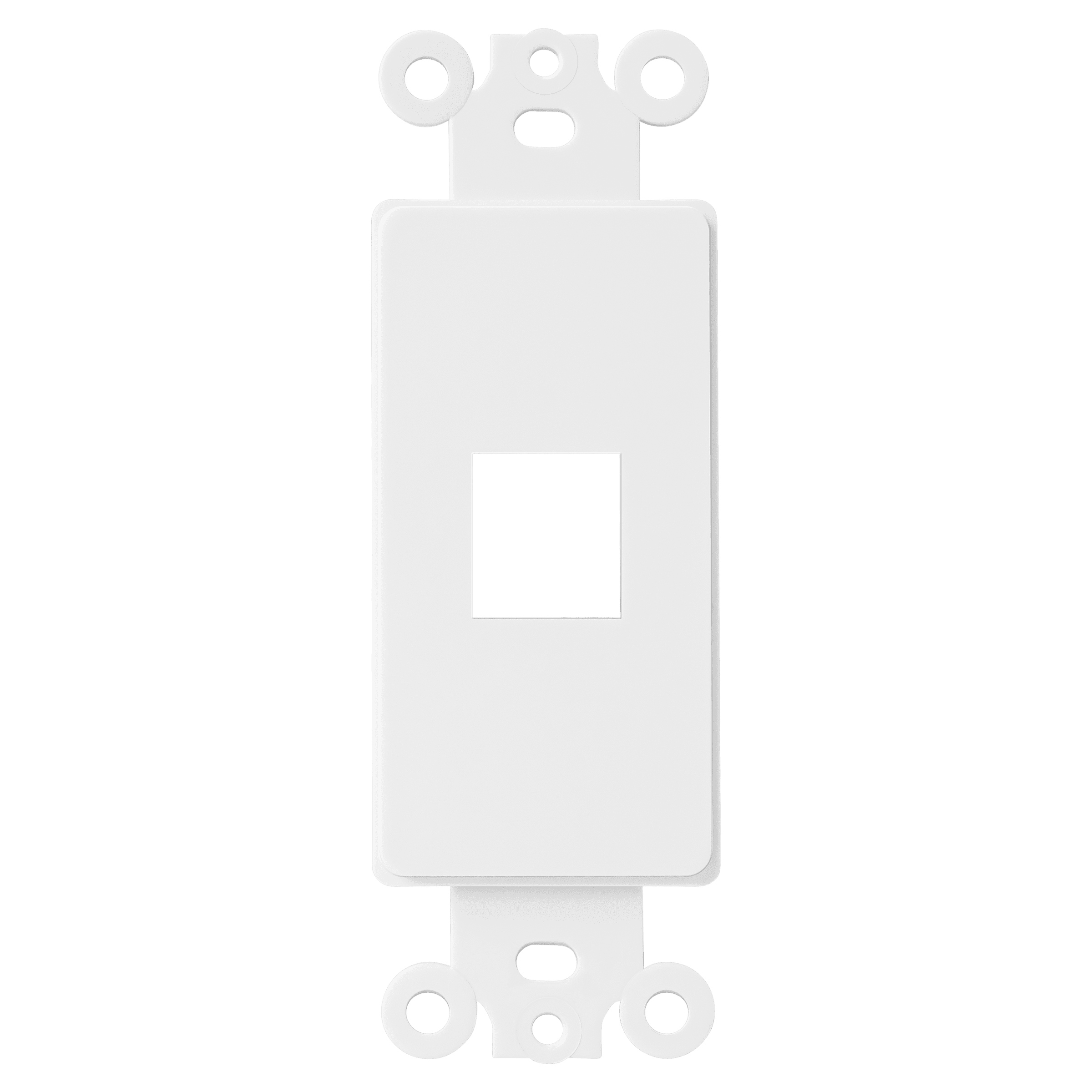 1-Port Decorator Data Wall Plate Insert - White