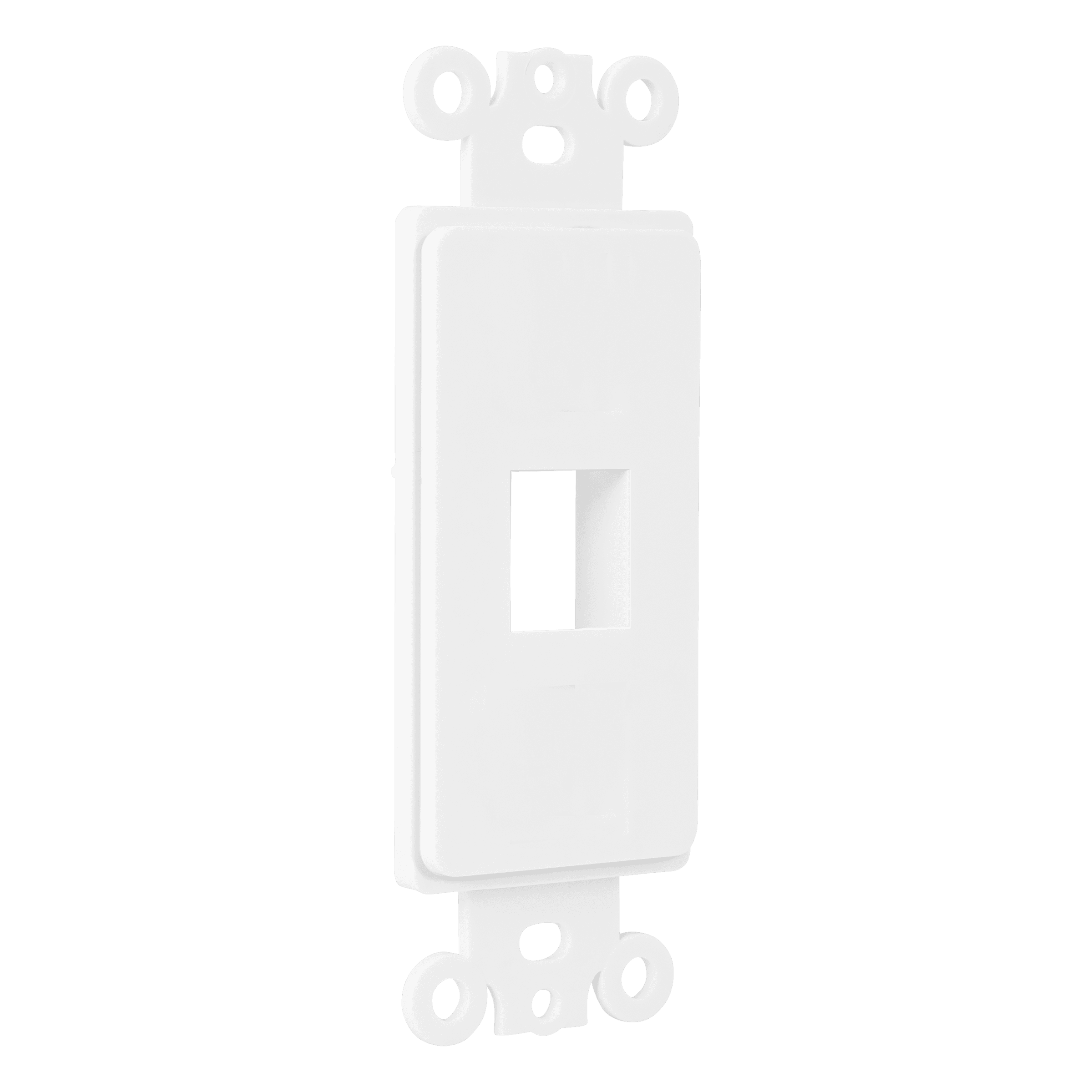 1-Port Decorator Data Wall Plate Insert - White view 2