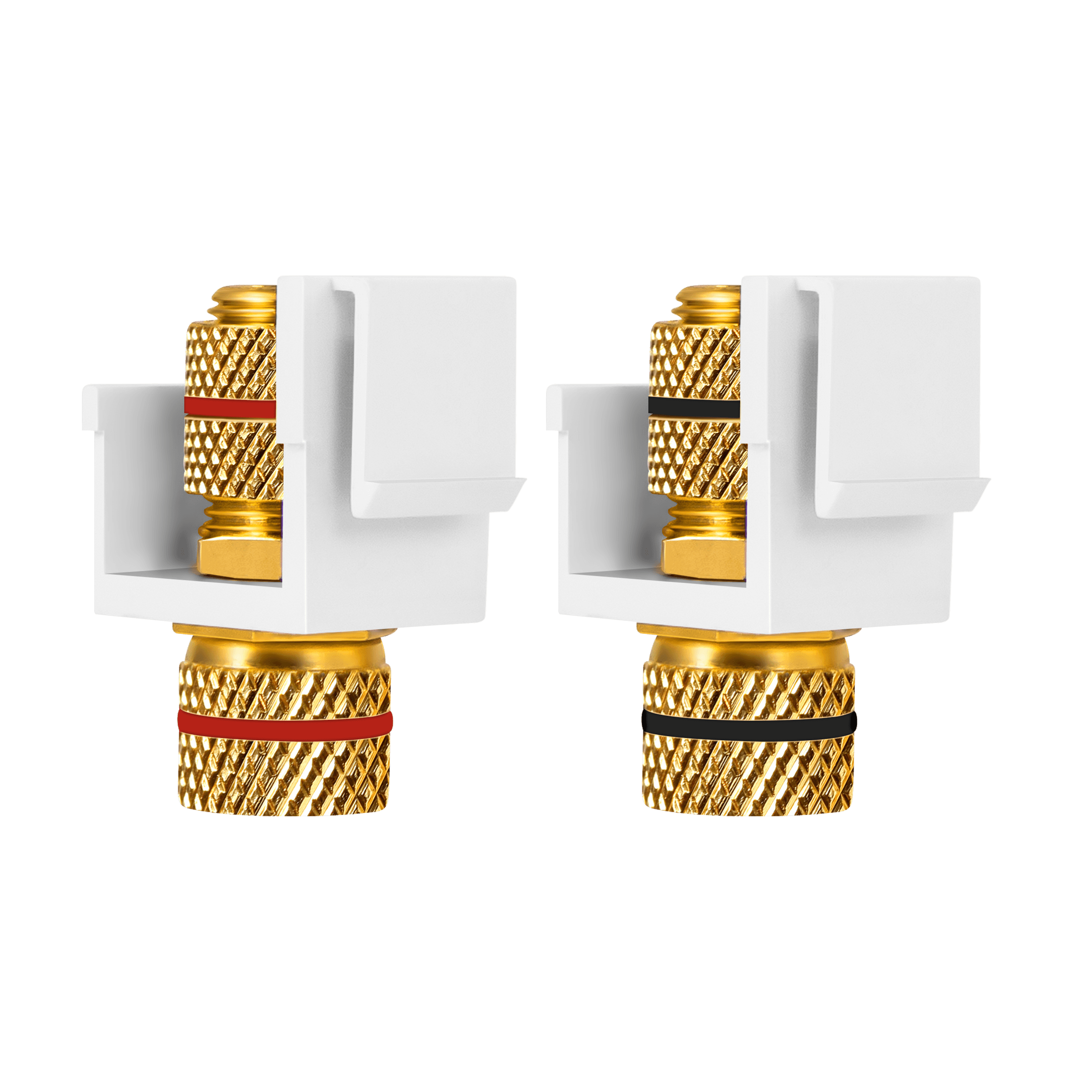 1-Set: Banana Keystone Jack Inserts - Black
