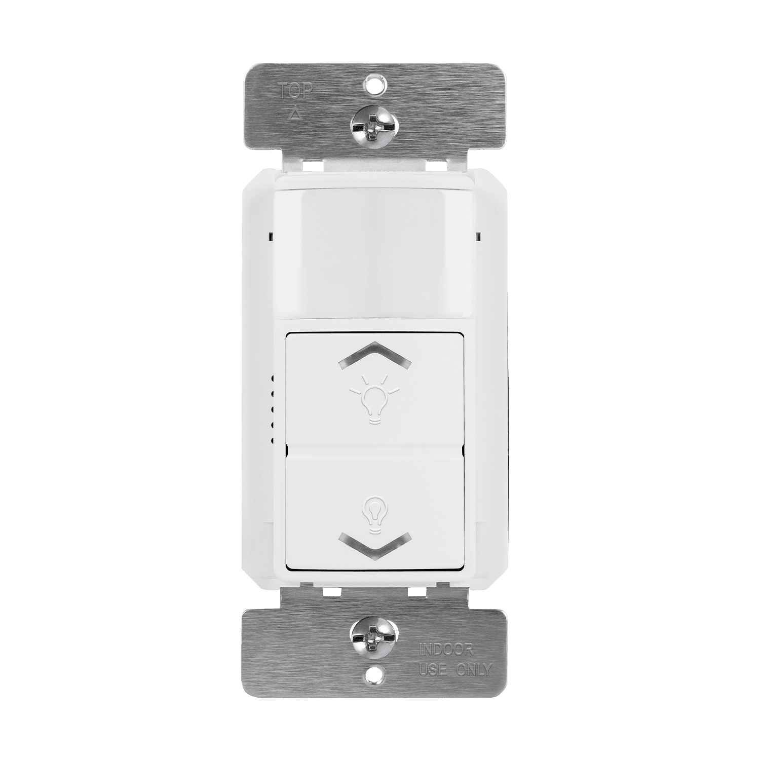 180° PIR Motion Sensor with LED Dimmer Wall Switch - White