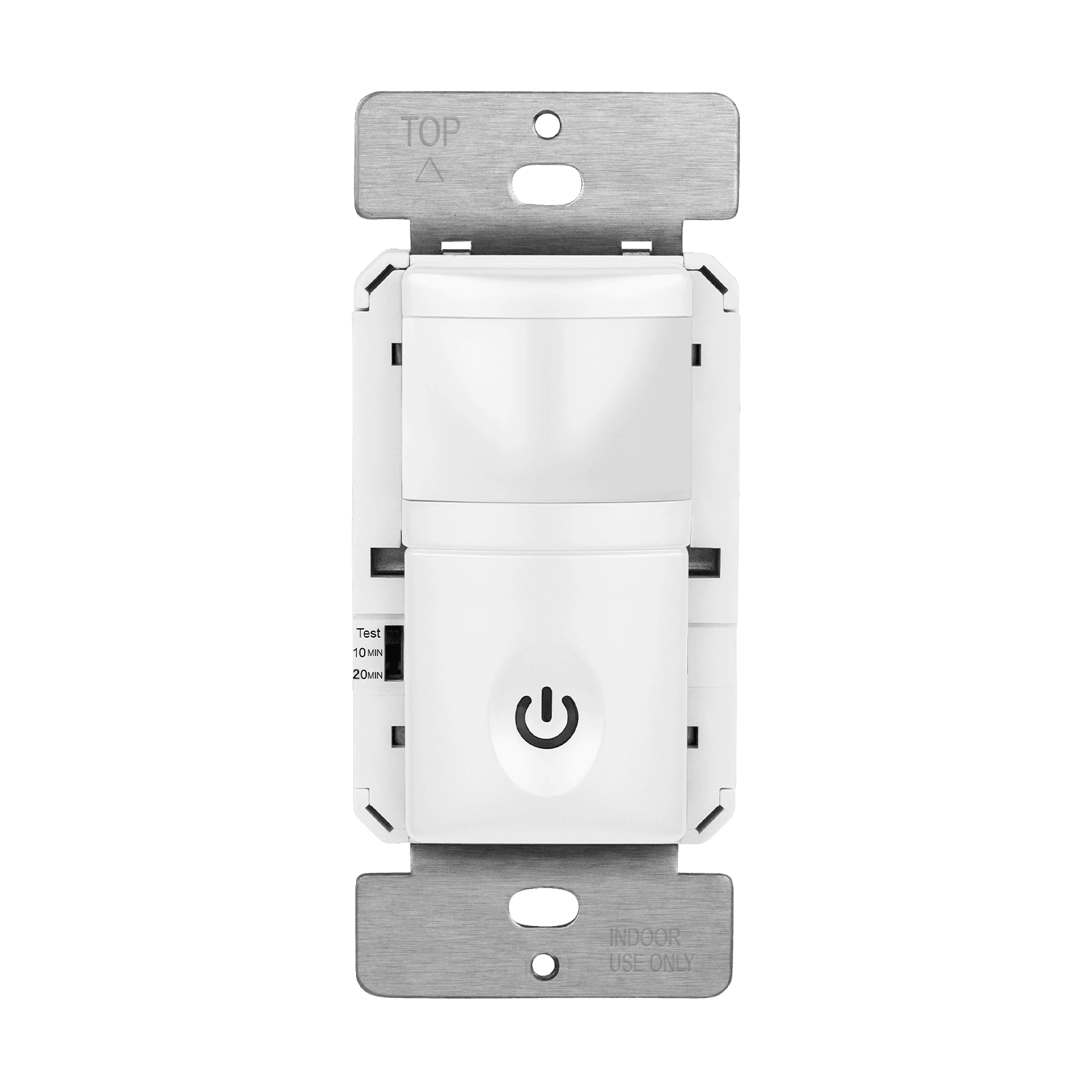 180° PIR Vacancy Motion Sensor Wall Switch, Neutral Wire Required, Single Pole - White