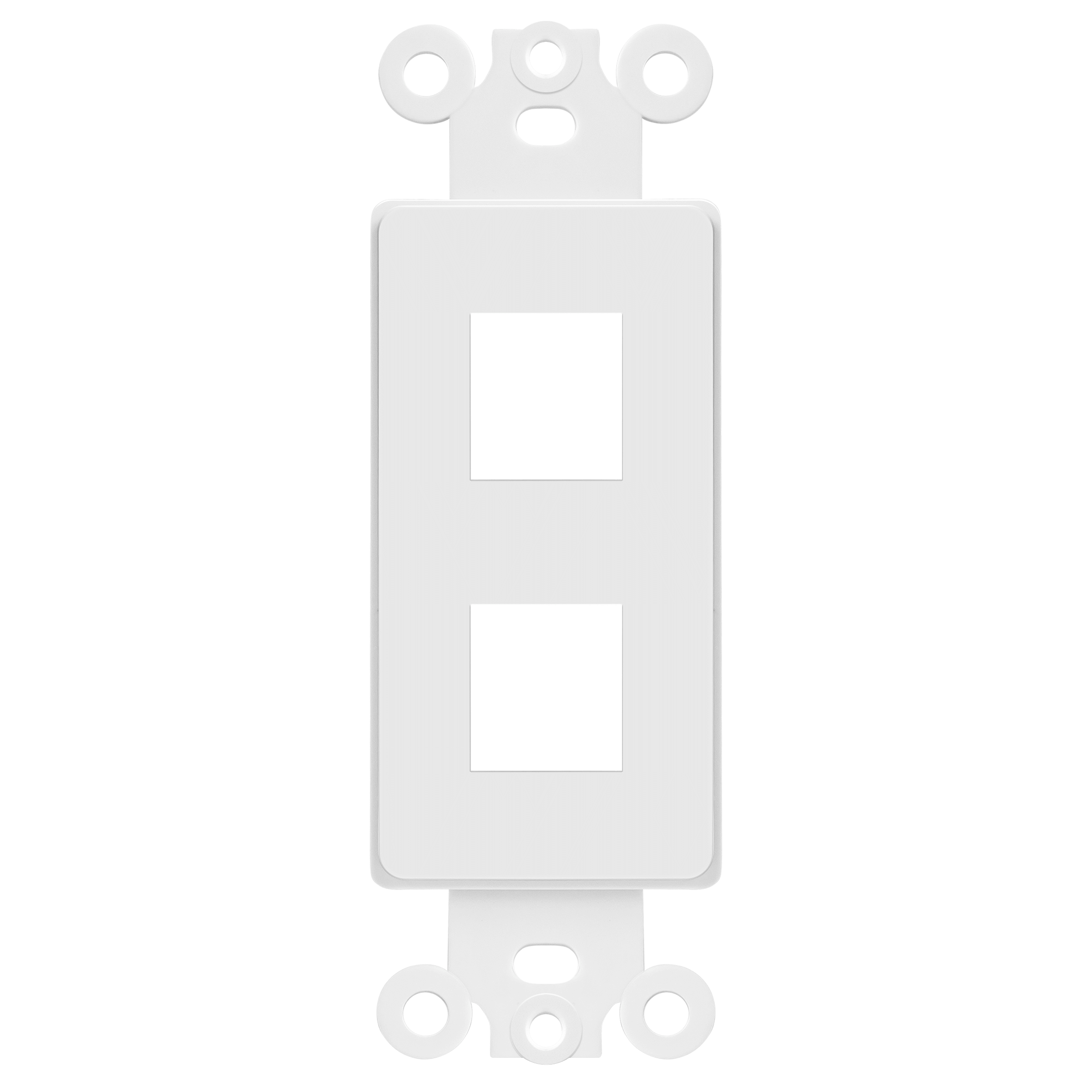 2-Port Decorator Data Wall Plate Insert - White