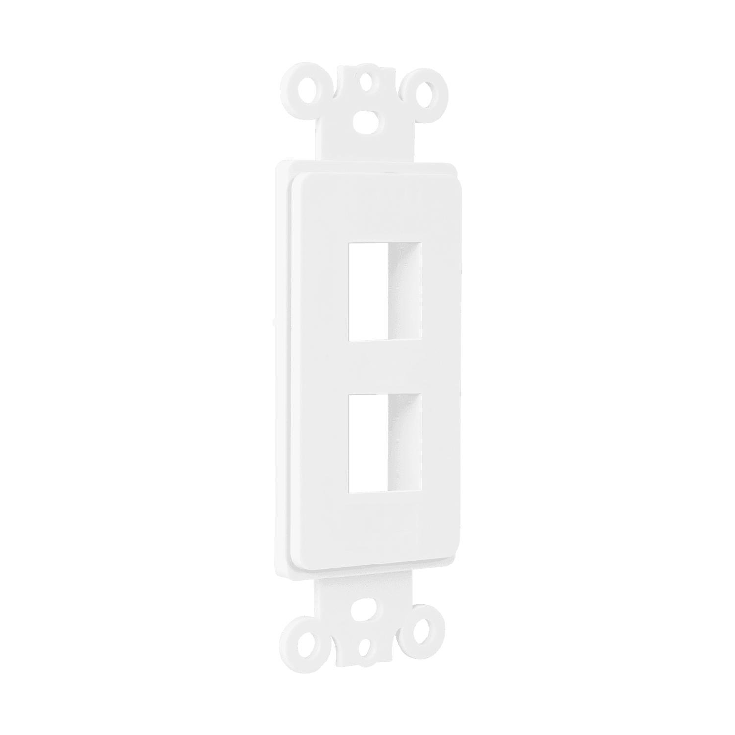 2-Port Decorator Data Wall Plate Insert - White view 2