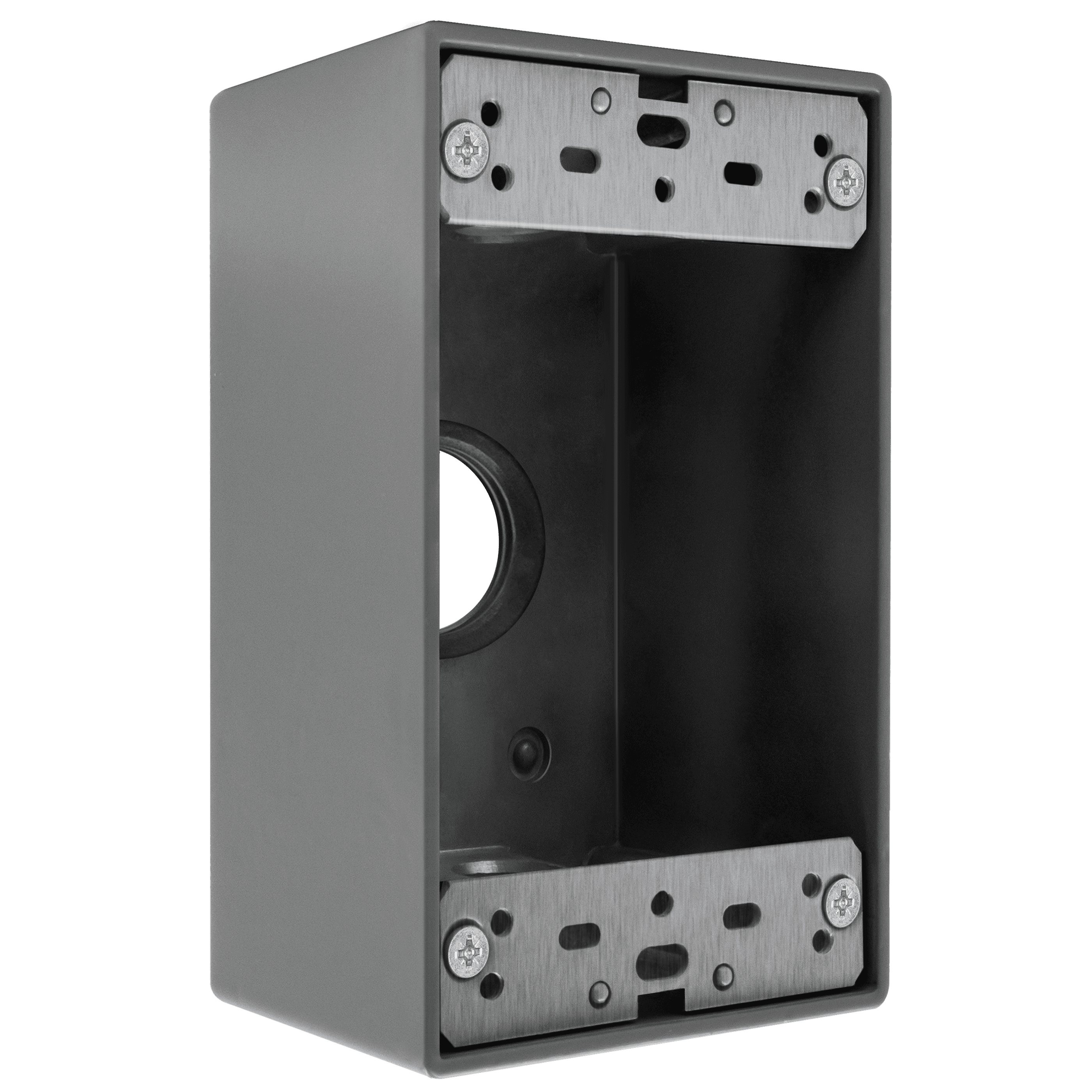 3/4 in. 1-Gang 3-Holes Weatherproof Box - Gray view 2