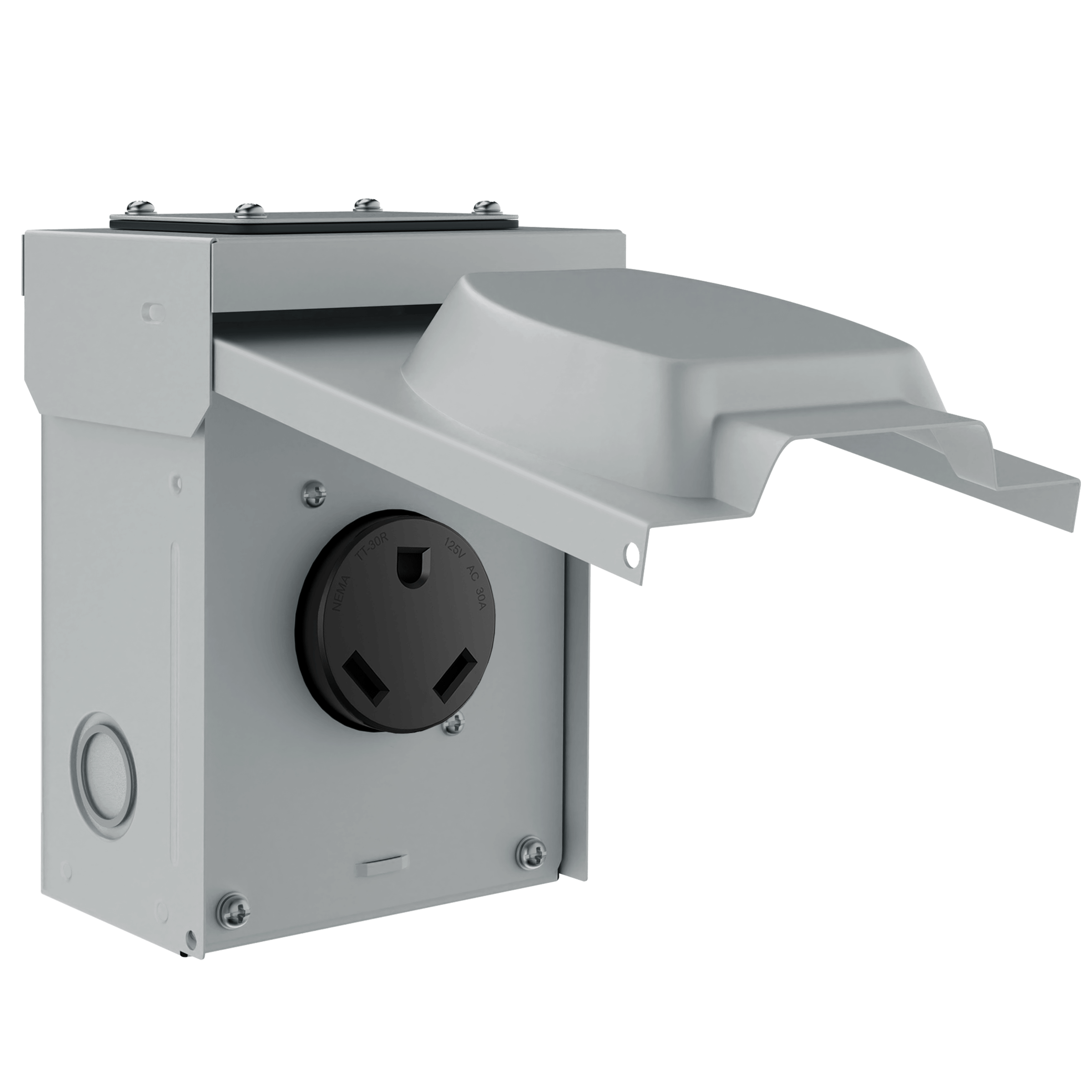30A Outdoor Receptacle Box - Gray