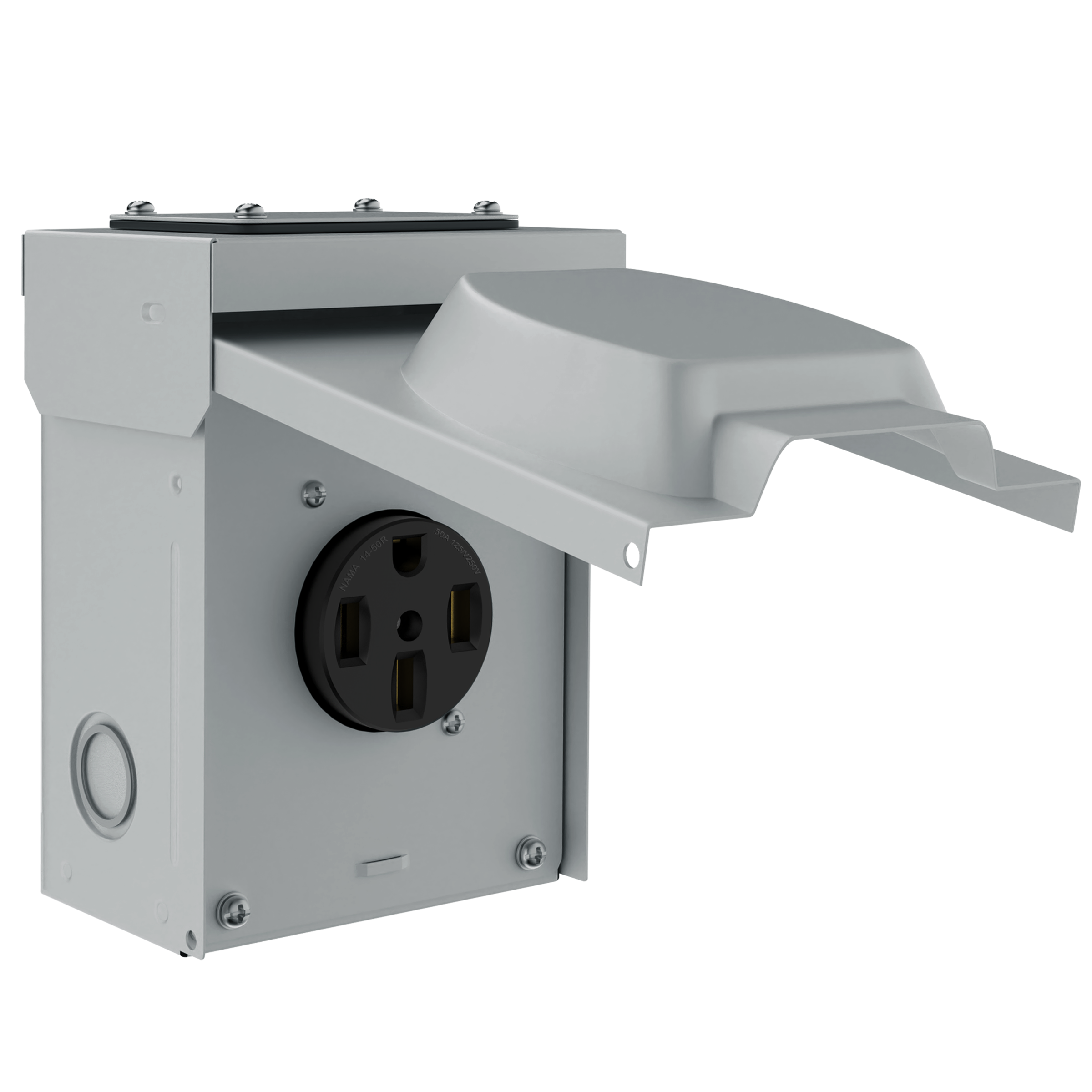50A Outdoor Receptacle Box - Gray