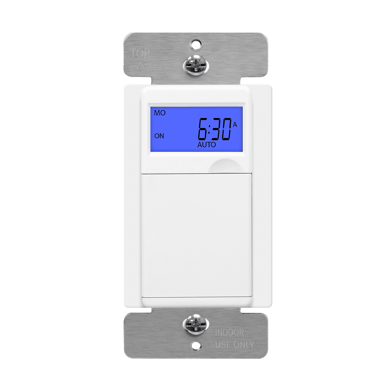 7-Day Digital In-Wall Programmable Timer Switch - White
