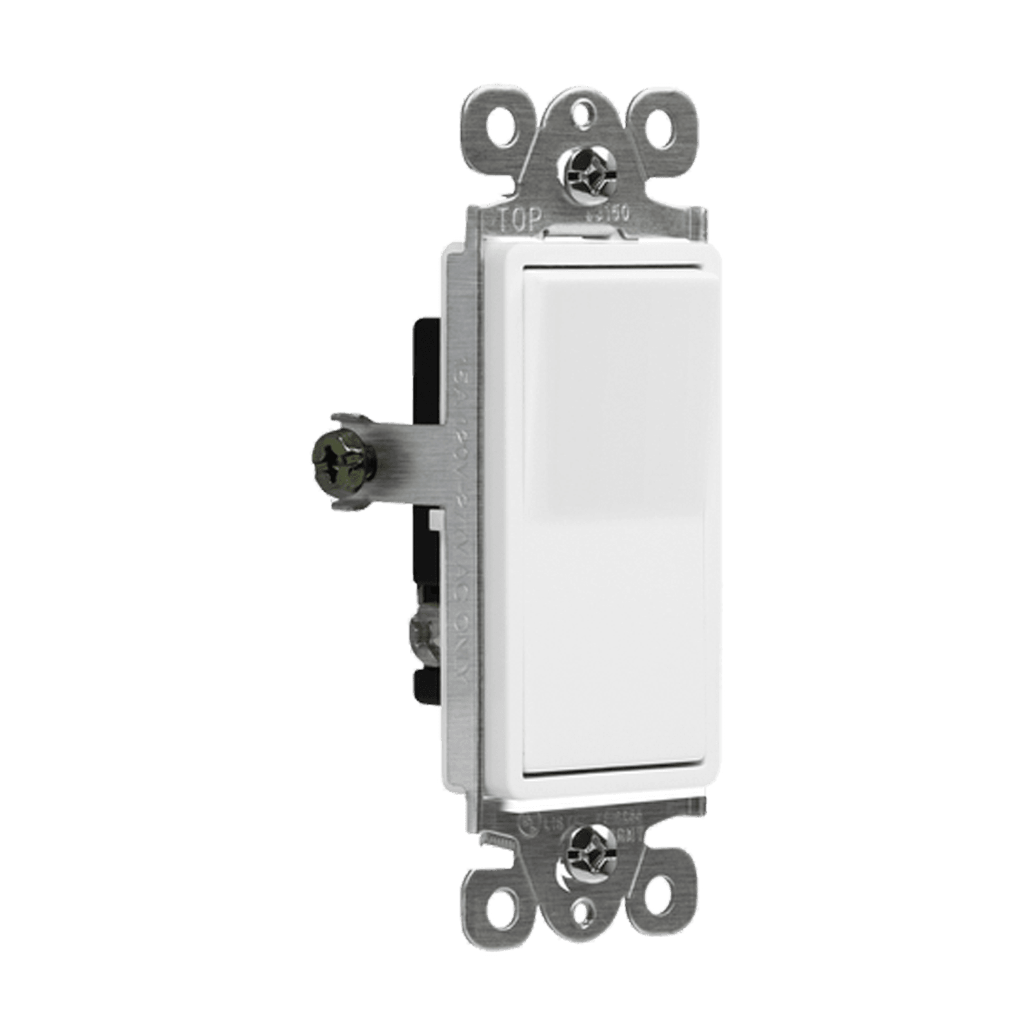 Antimicrobial Residential Grade Decorator Switch, Three-Way - White view 2