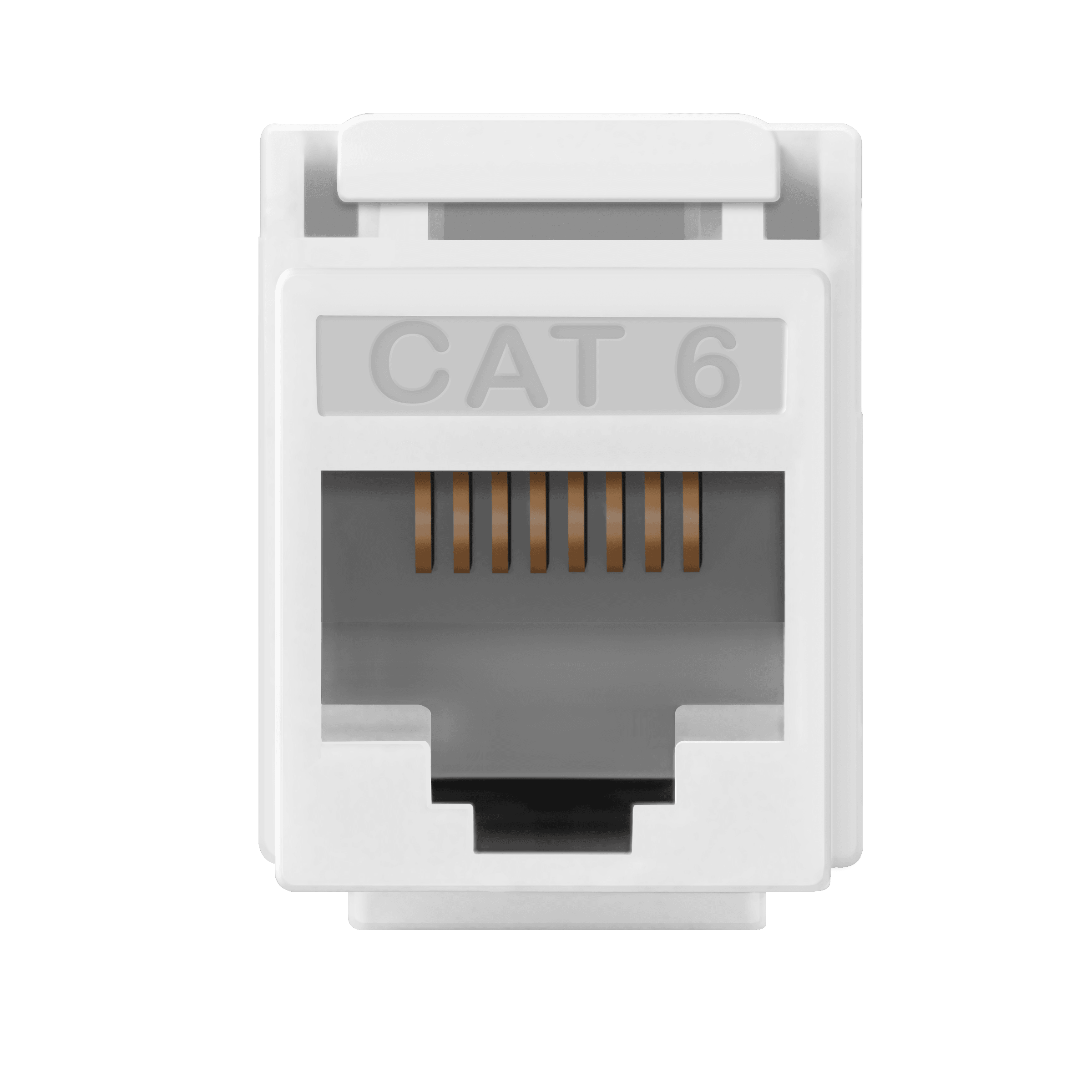 Audio/Video Connectors Category 6 Jacks - White