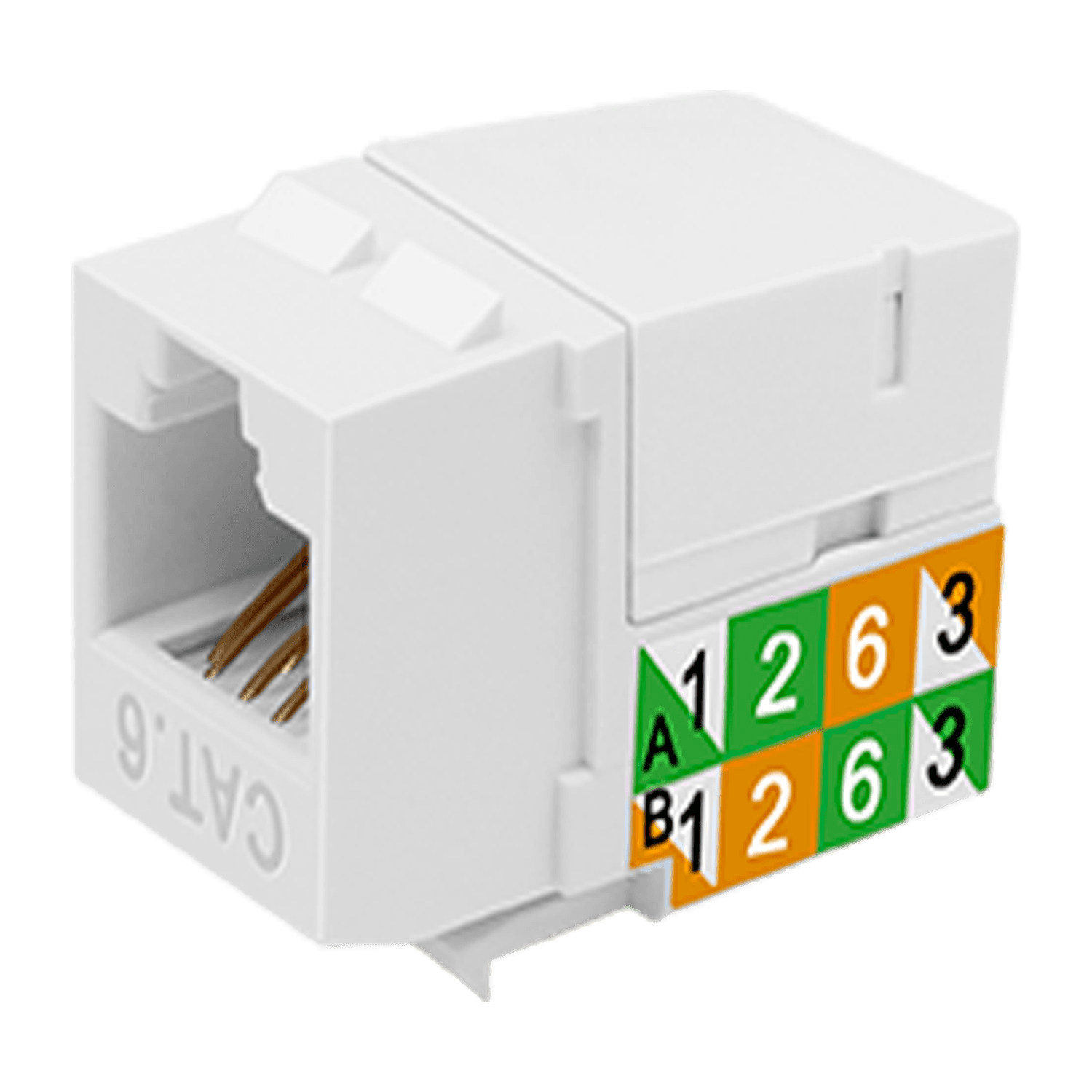 Audio/Video Connectors Category 6 Jacks - White view 2