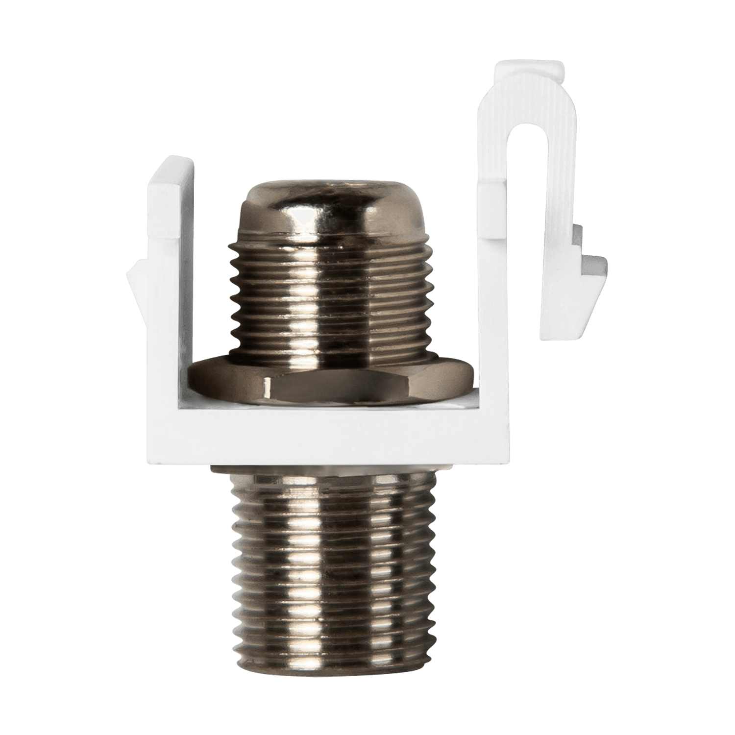 Audio/Video Connectors Nickel F-Type Coupler Bulkhead, Female to Female - White