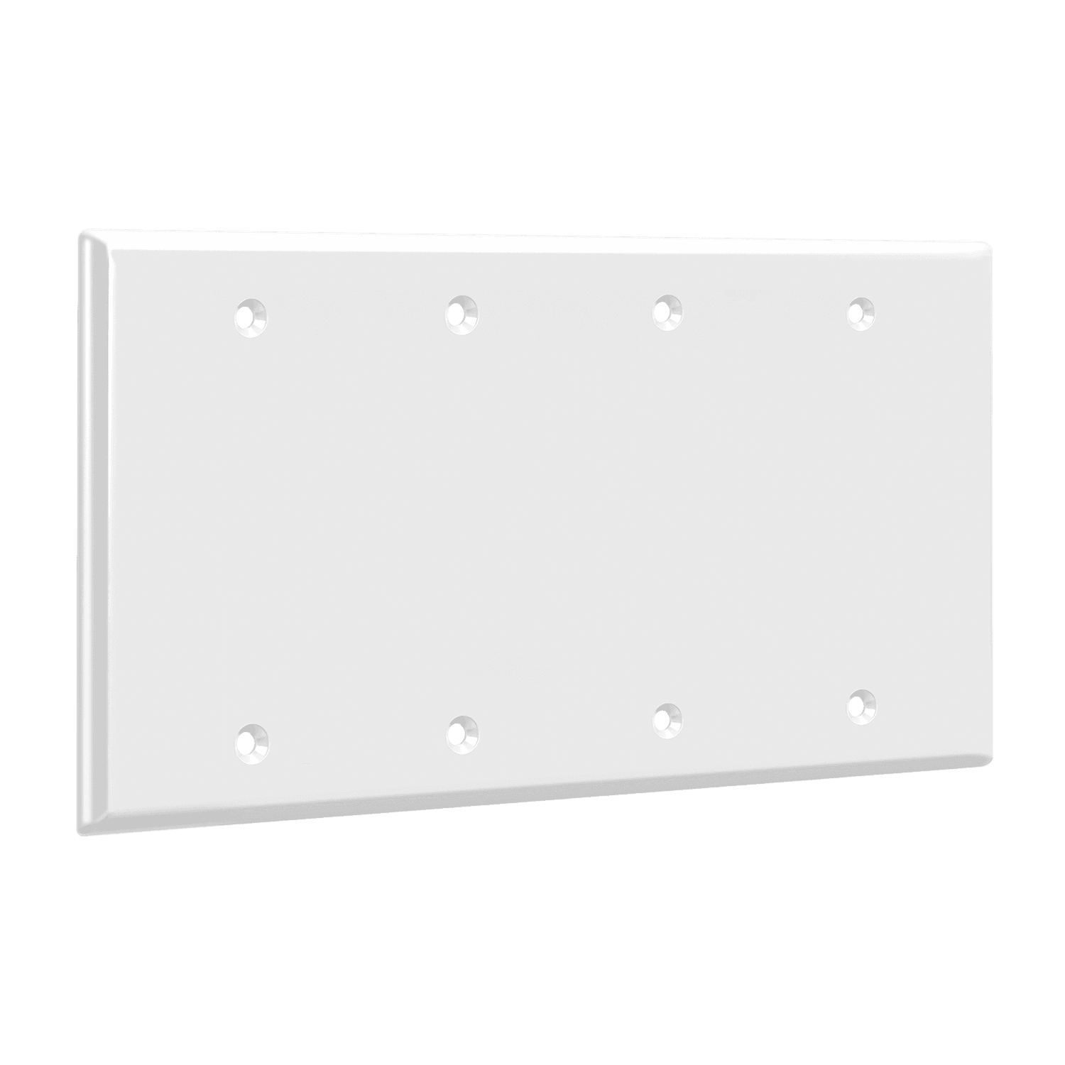 Blank Cover Four-Gang Wall Plate - White view 2