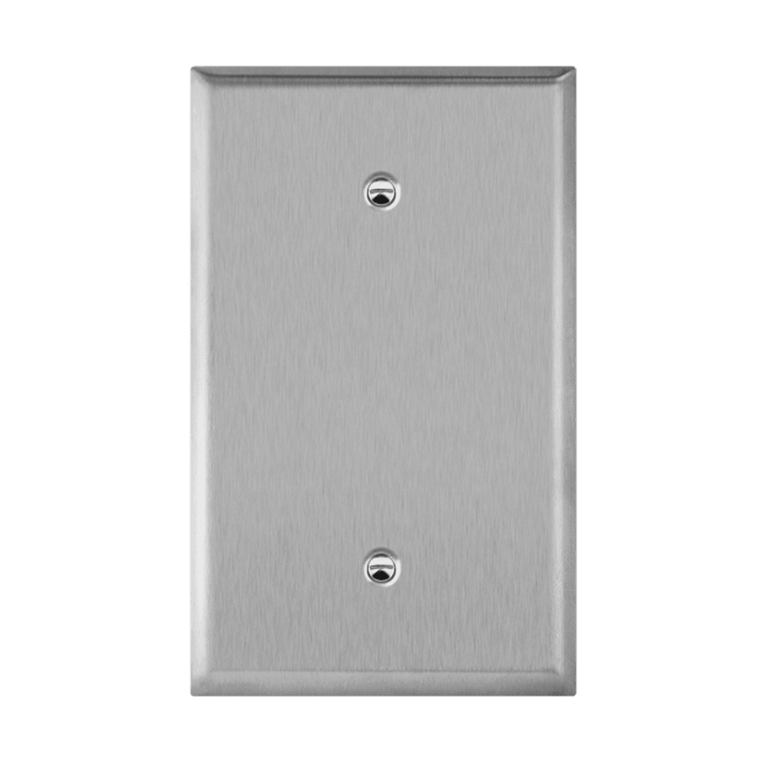 Blank Cover One-Gang Metal Wall Plate – Oversize - Silver