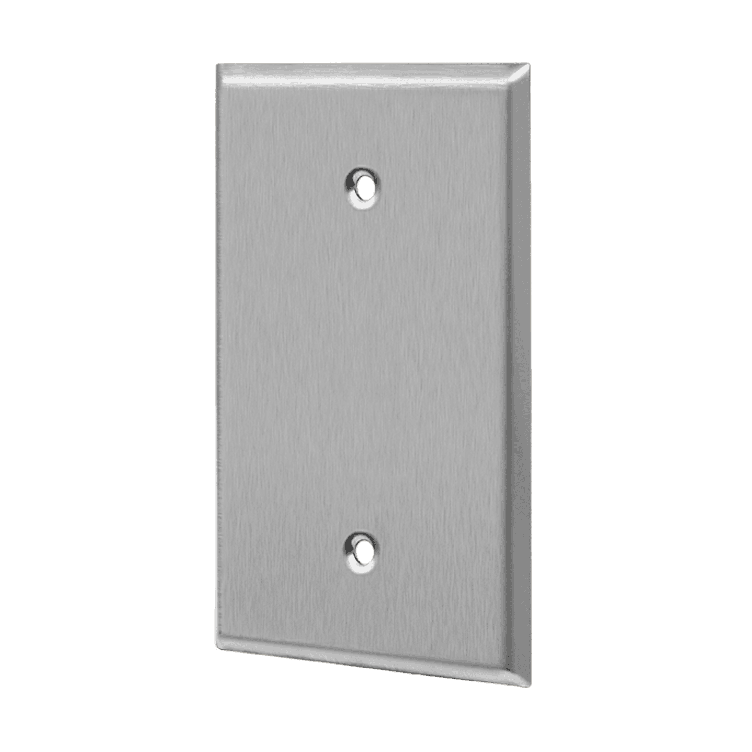 Blank Cover One-Gang Metal Wall Plate – Oversize - Silver view 2