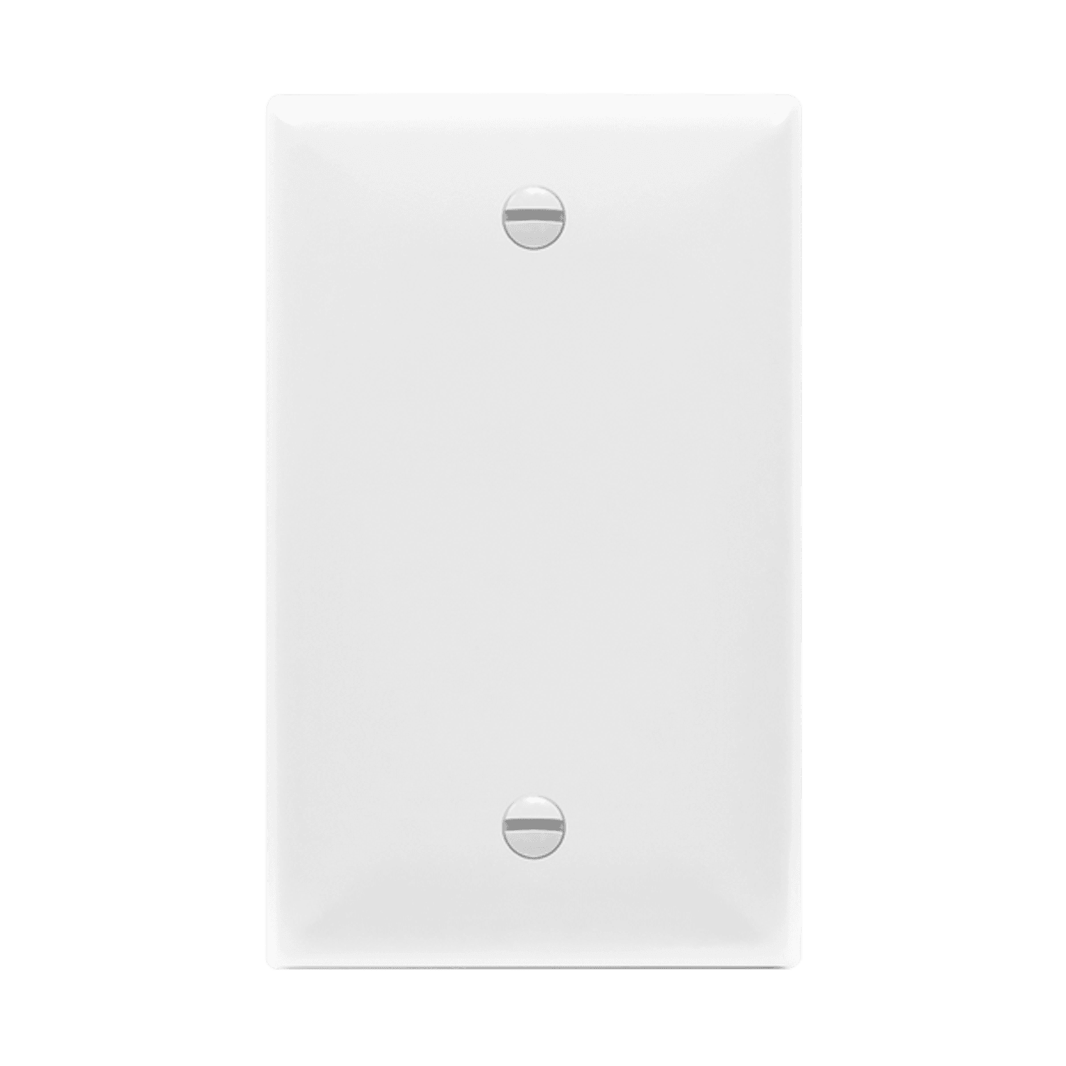 Blank Cover One-Gang Wall Plate, Mid-Size - White