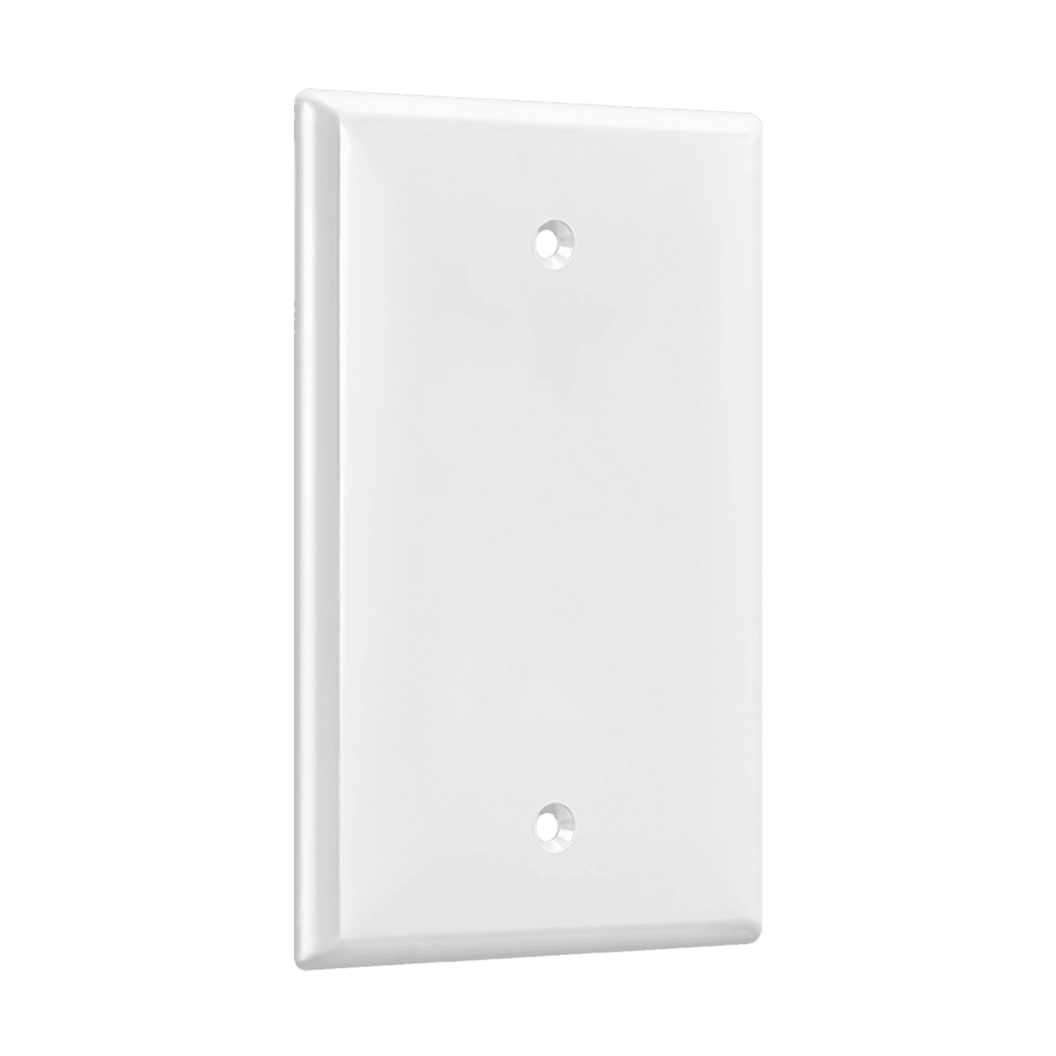 Blank Cover One-Gang Wall Plate, Mid-Size - White view 2