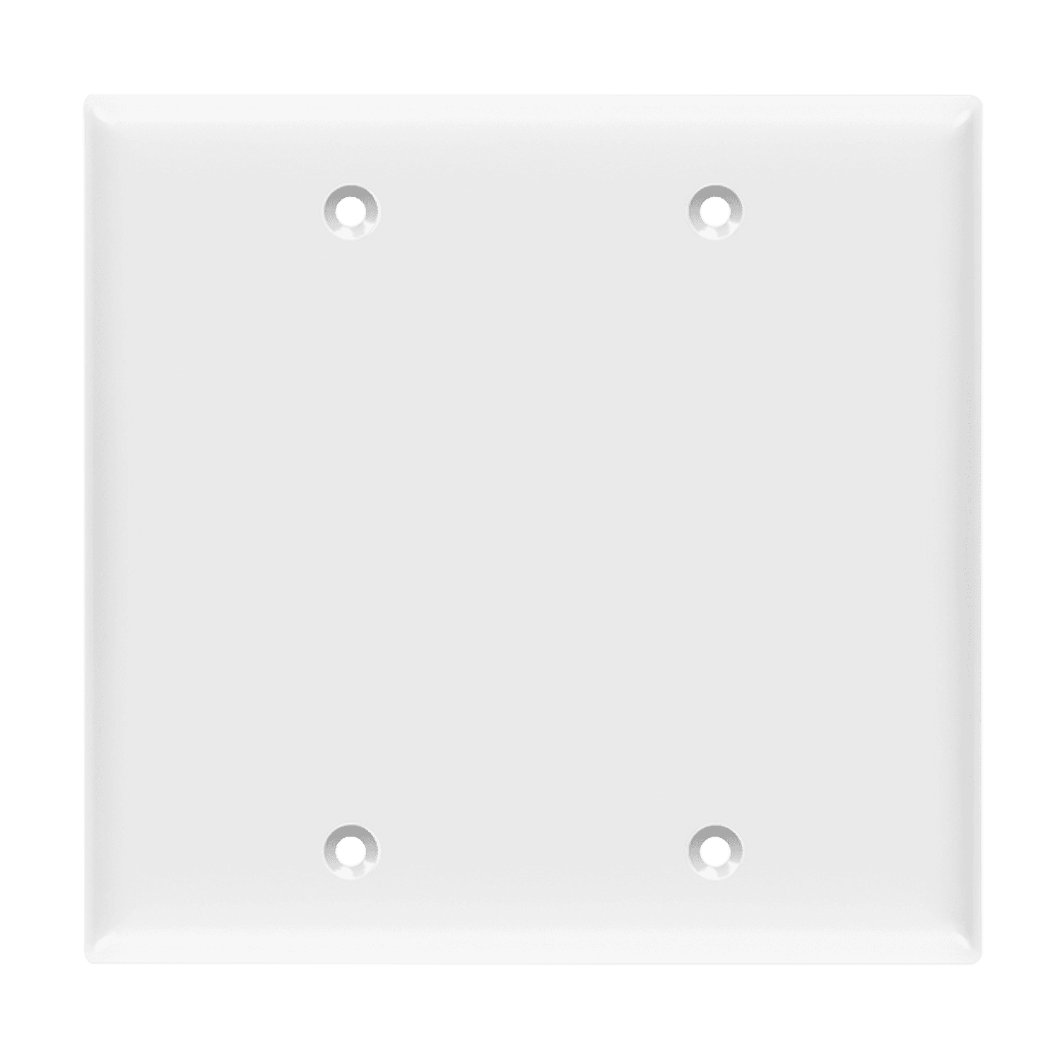 Blank Cover Two-Gang Wall Plate - White
