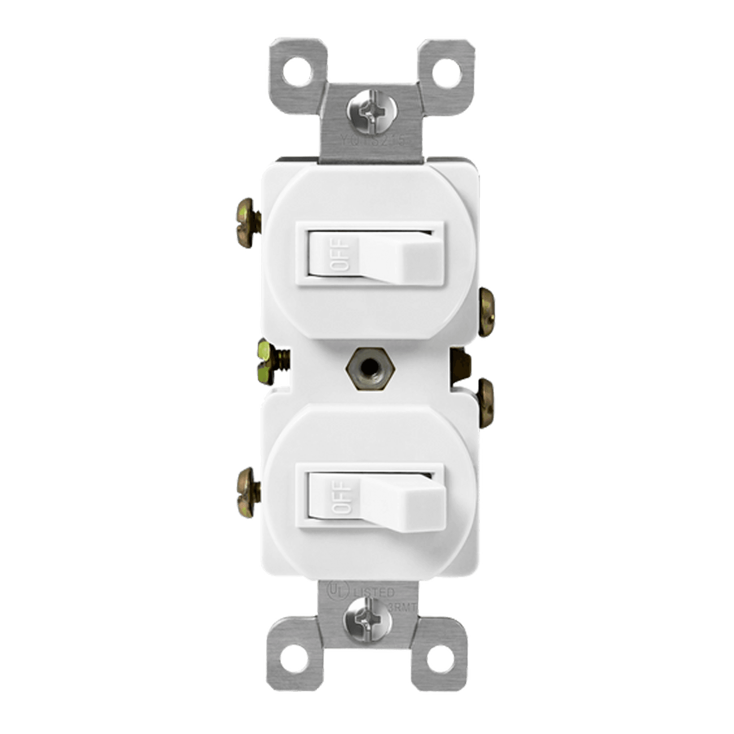 Combination 15A Toggle Switches, Single Pole - White