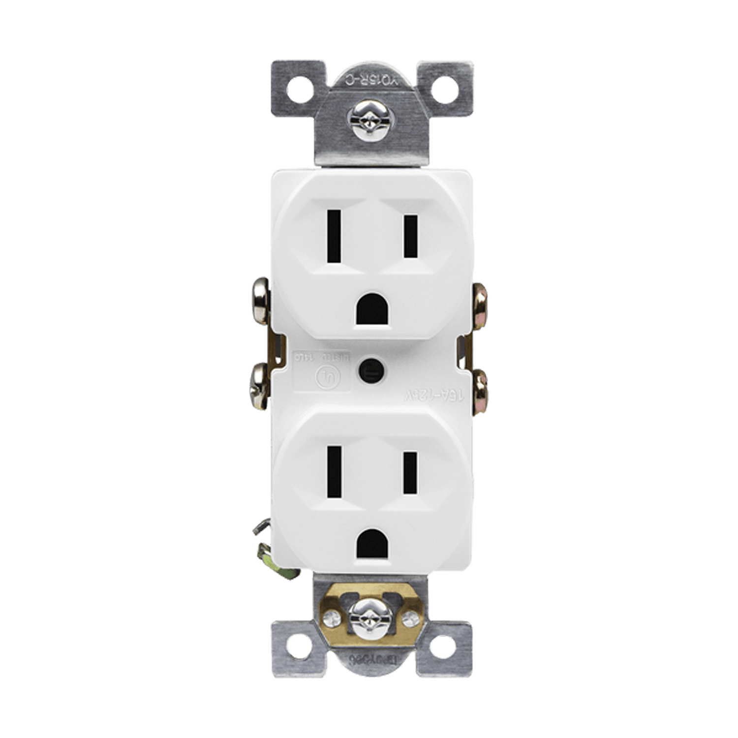 Commercial Grade 15A Duplex Receptacle - White