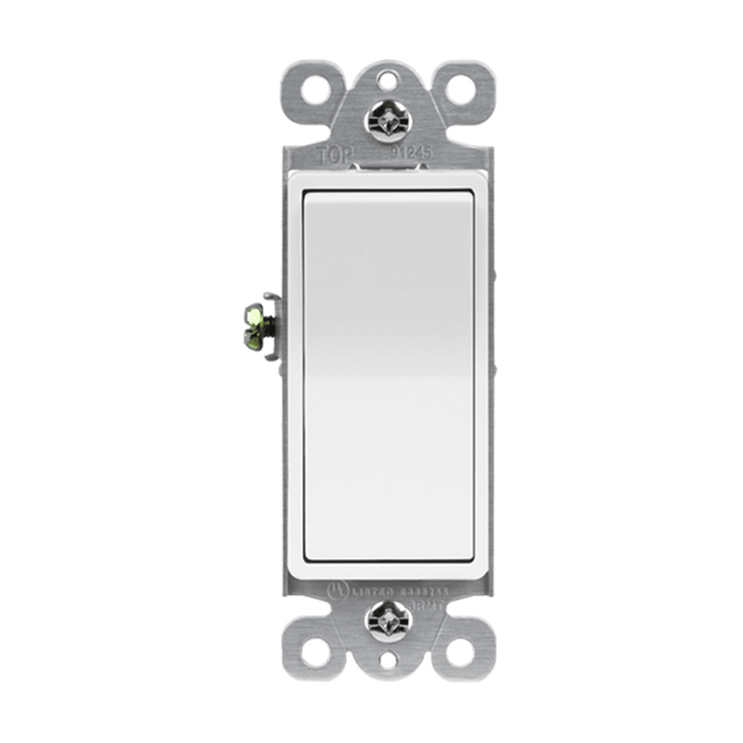 Commercial Grade 15A Momentary Contact Decorator Switch - White