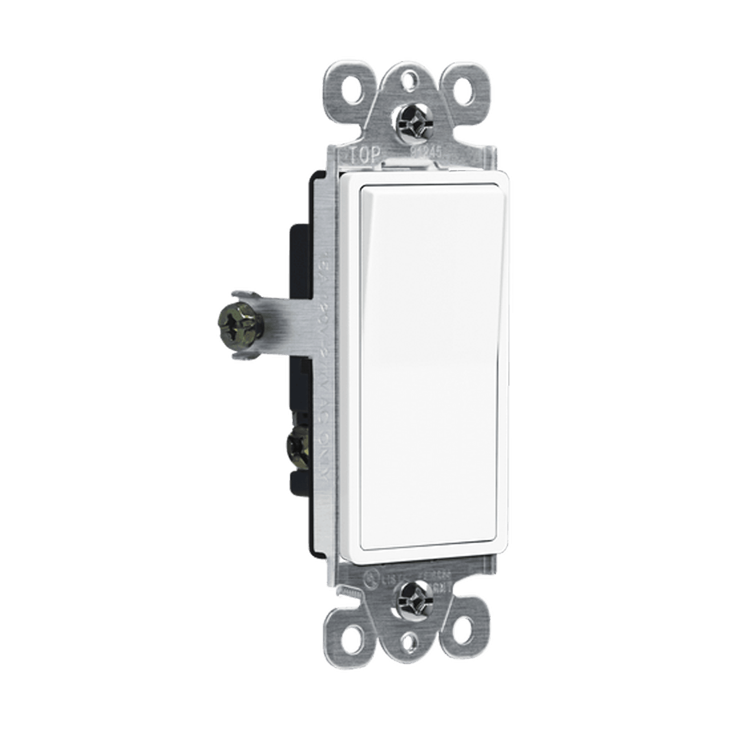 Commercial Grade 15A Momentary Contact Decorator Switch - White view 2
