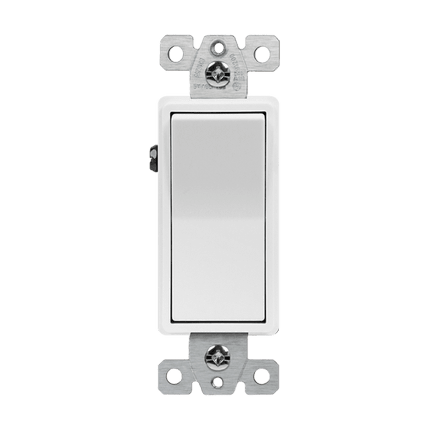 Commercial Grade 20A Decorator Switch, Single Pole - White