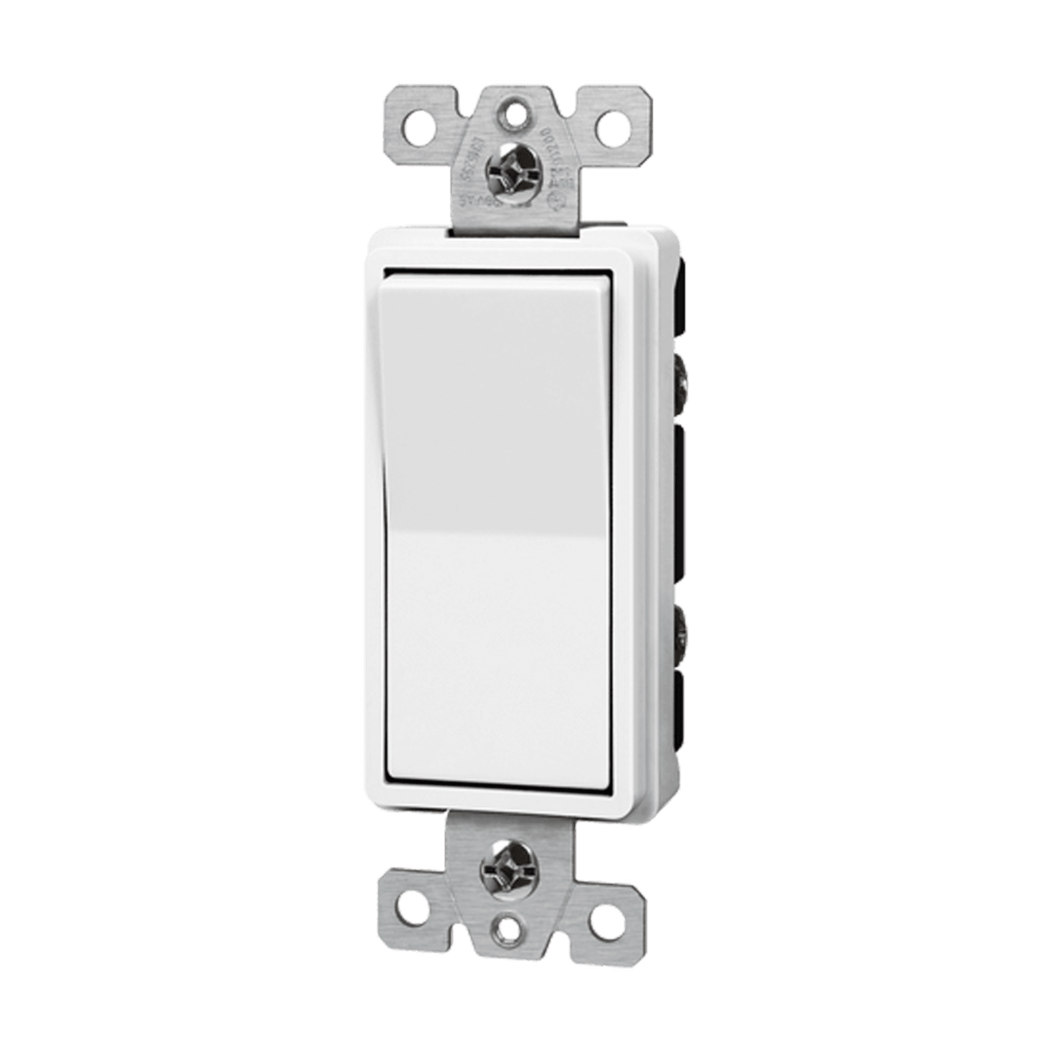 Commercial Grade 20A Decorator Switch, Single Pole - White view 2
