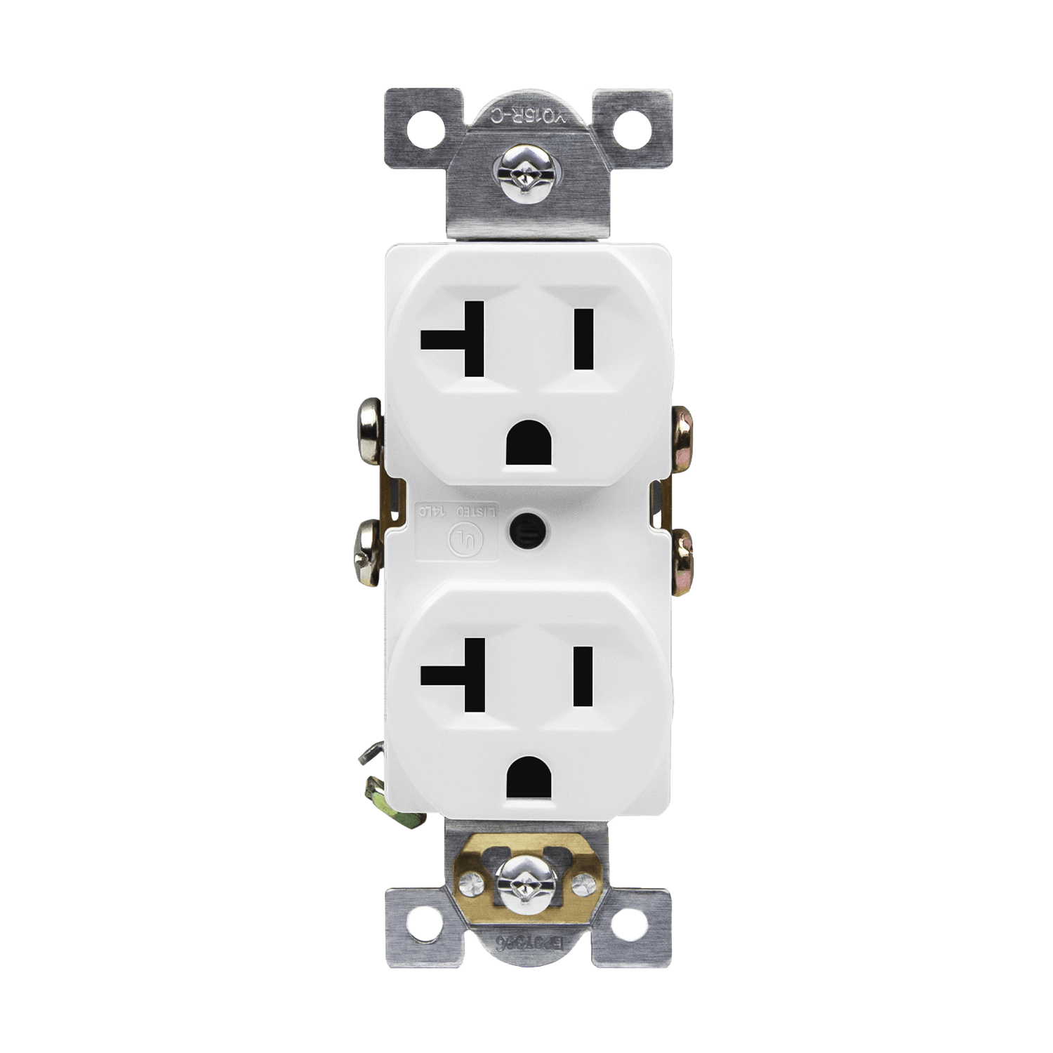 Commercial Grade 20A Duplex Receptacle - White