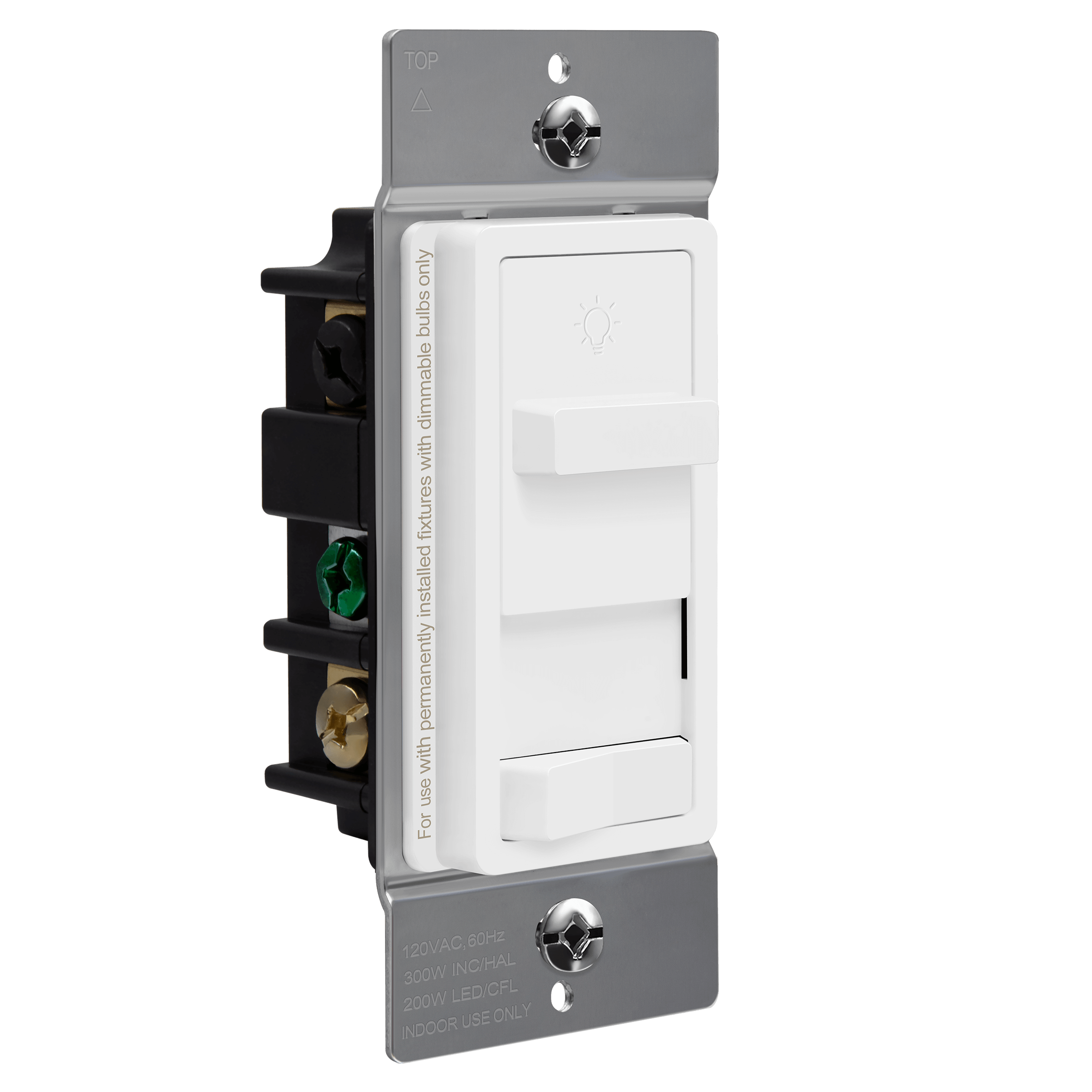 Decorator 0-10V LED Dimmer Single Pole/3-Way - White view 2