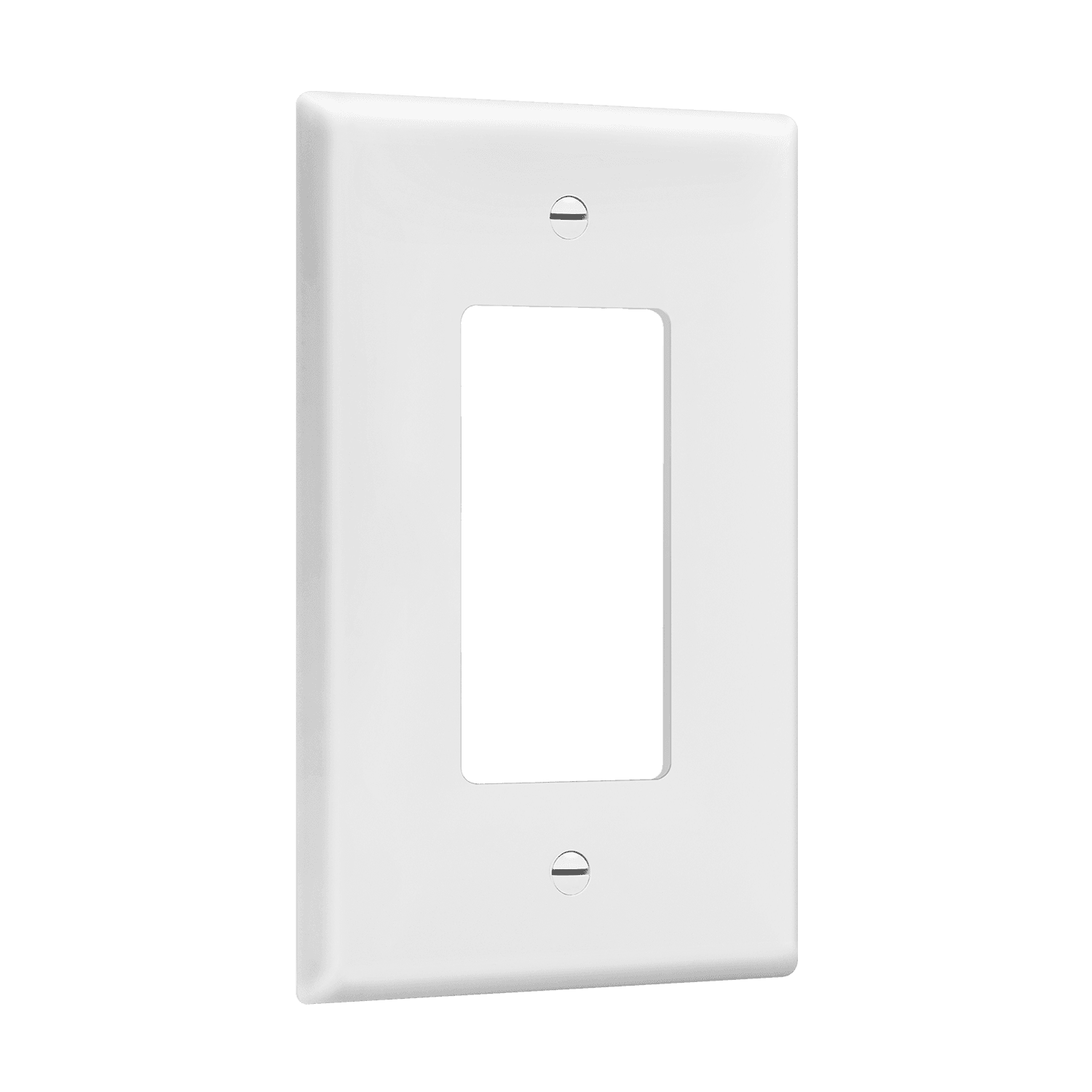 Decorator/GFCI One-Gang Wall Plate, Mid-Size - White view 2