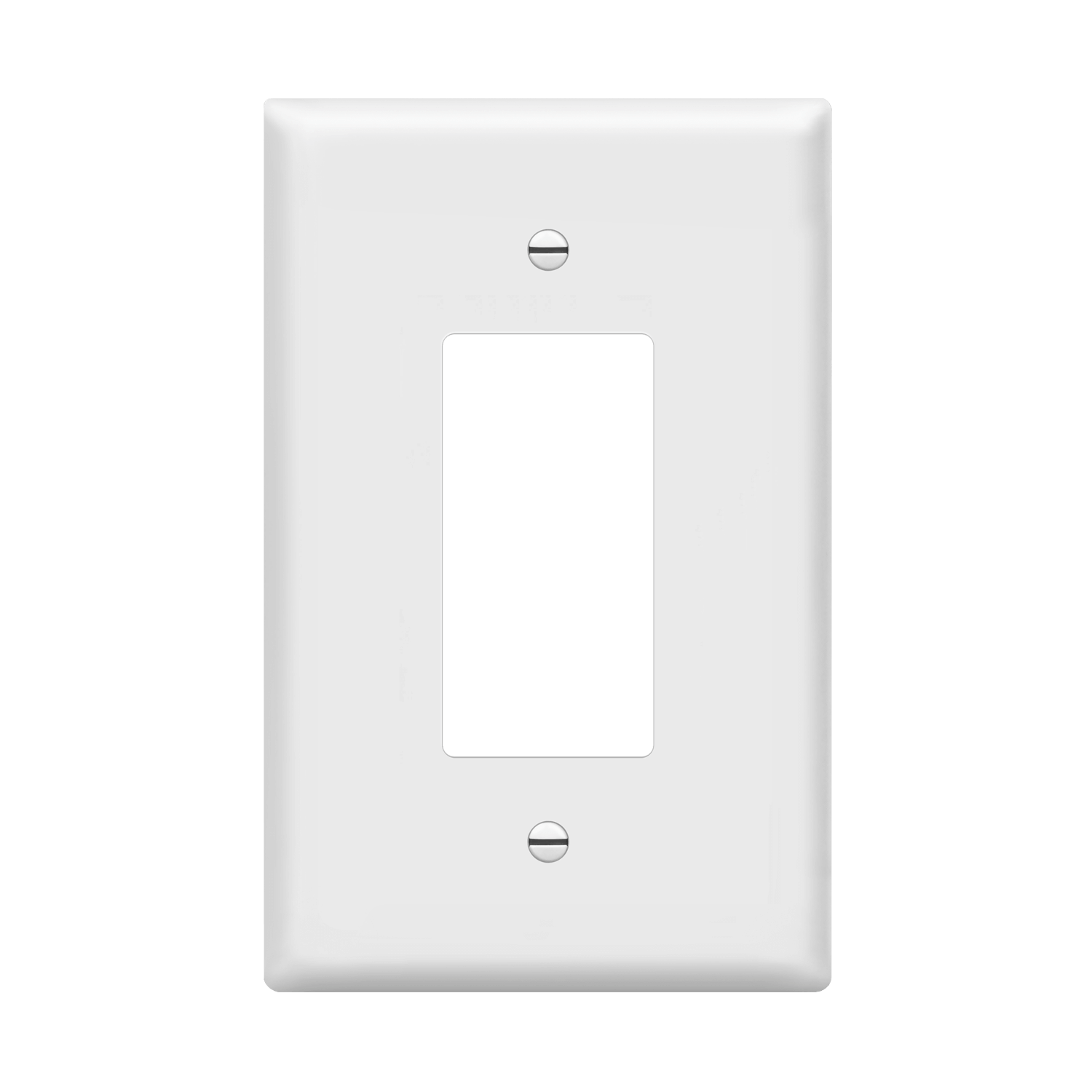 Decorator/GFCI One-Gang Wall Plate, Over-Size - White