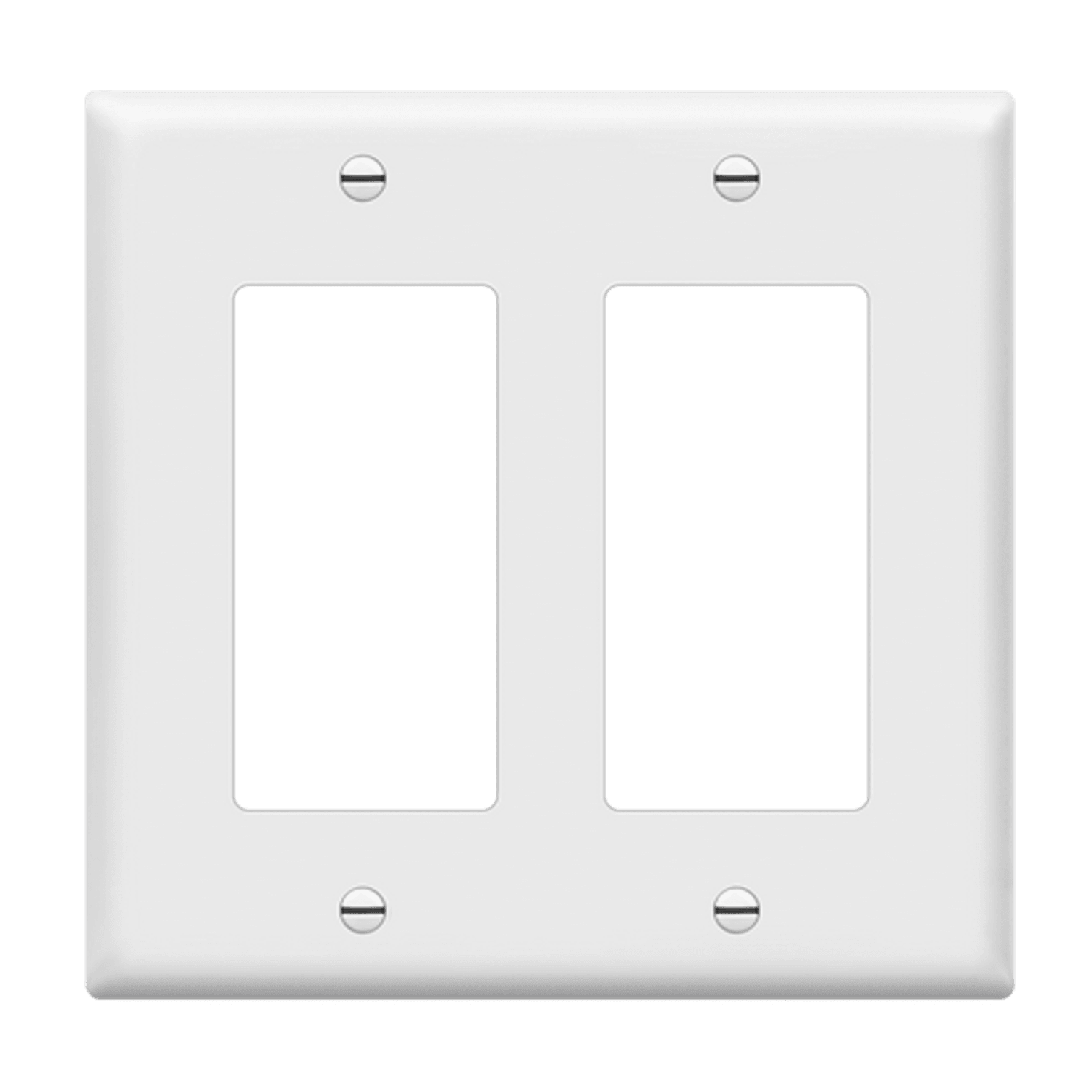 Decorator/GFCI Two-Gang Wall Plate - White