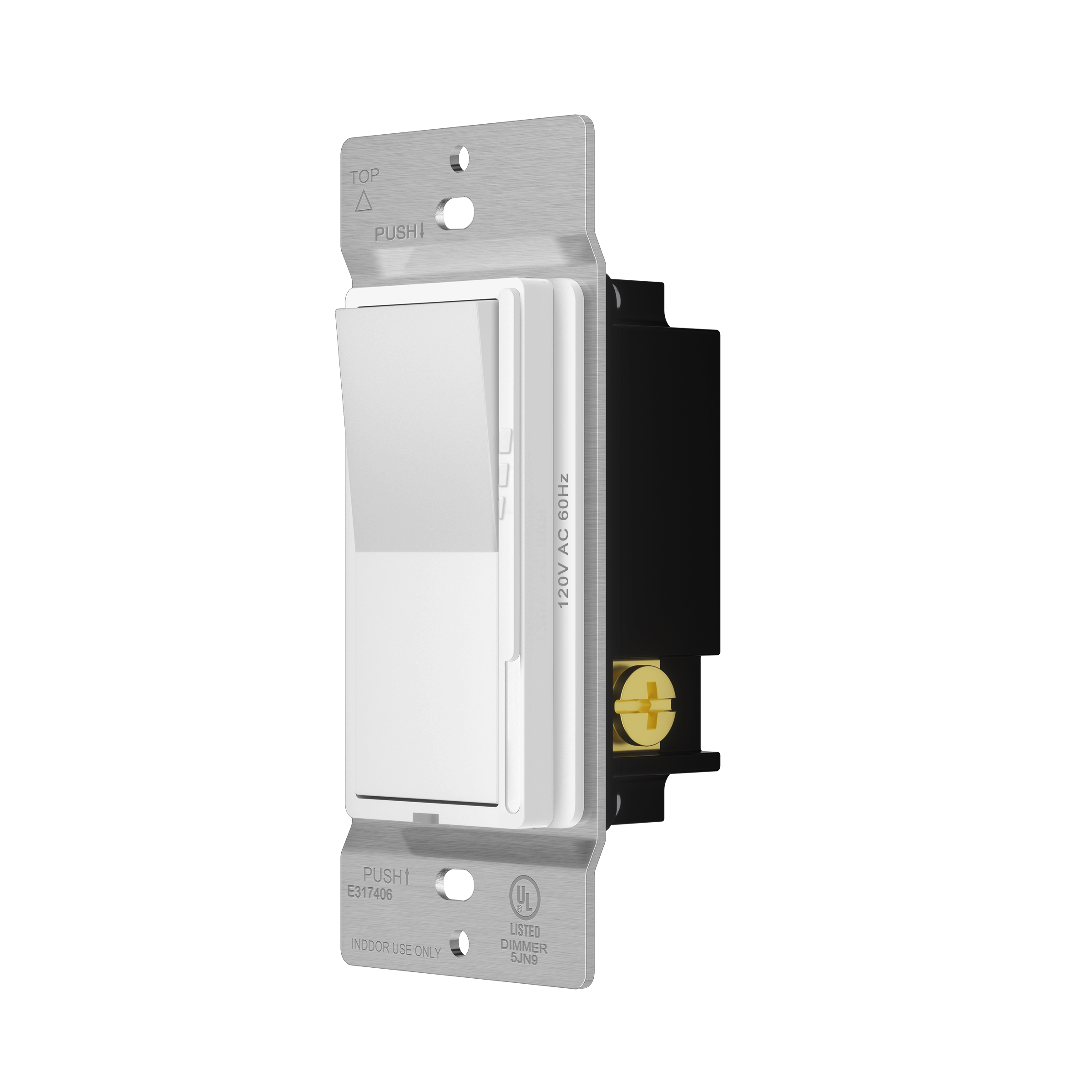 Dimmer for CFL/LED Lights, Incandescent/Halogen, Single Pole or Three Way - White view 3