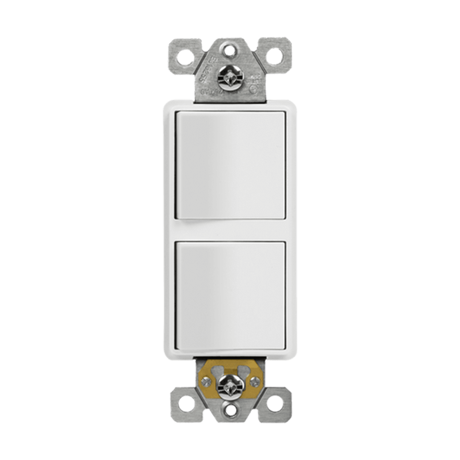 Dual Rocker Switches, Single Pole - White
