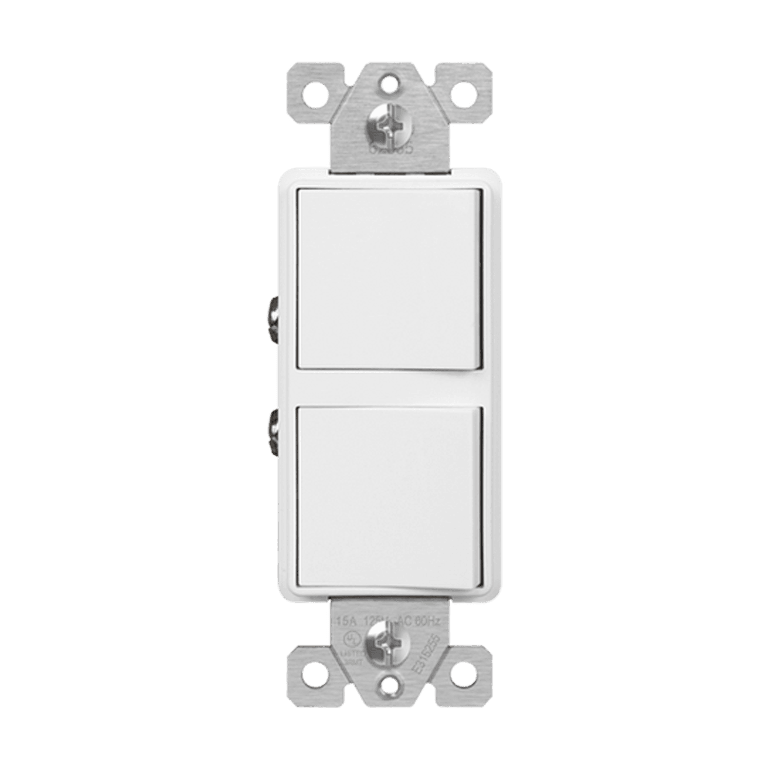 Dual Rocker Switches, Three-Way - White