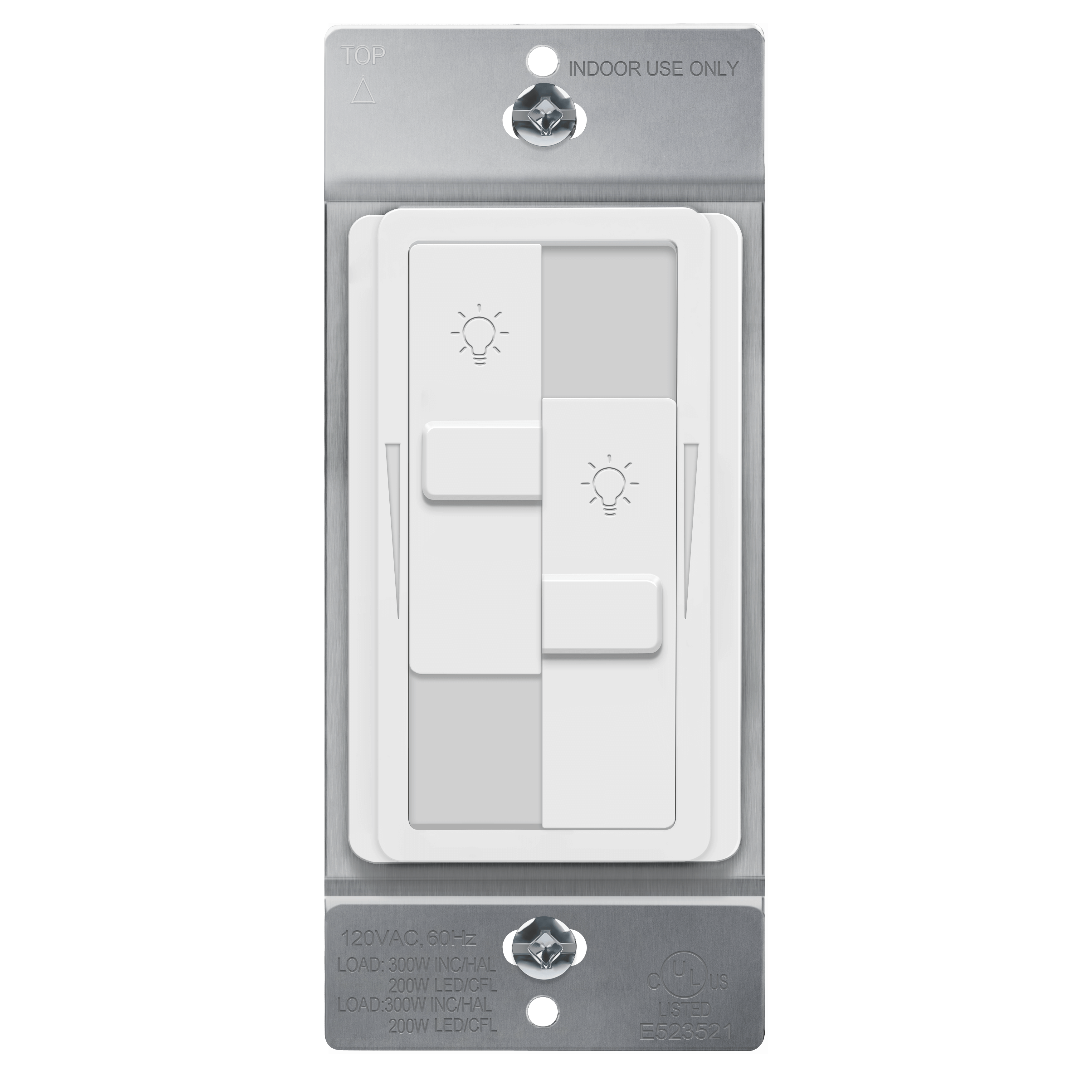 Dual Slide LED Dimmer - White