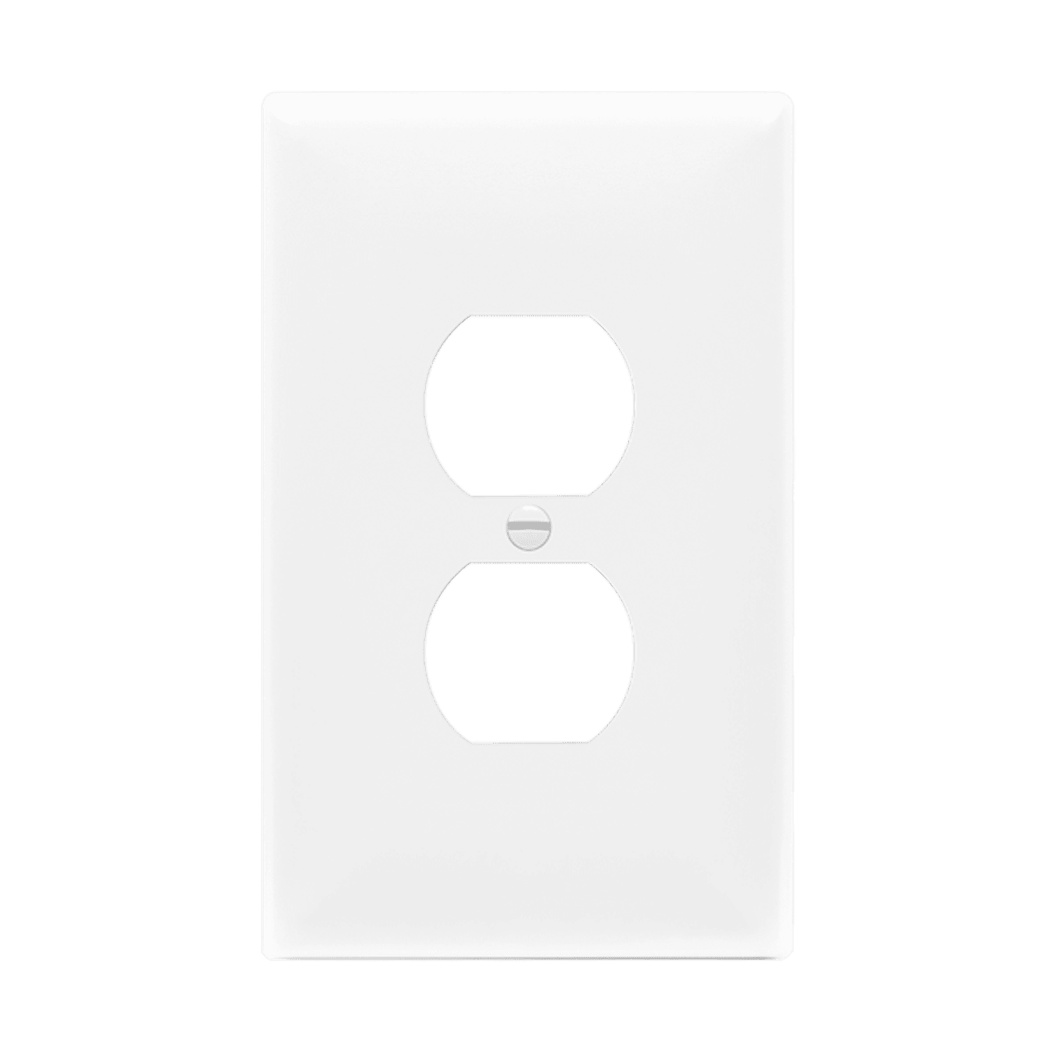 Duplex Receptacle One-Gang Wall Plate, Over-Size - White