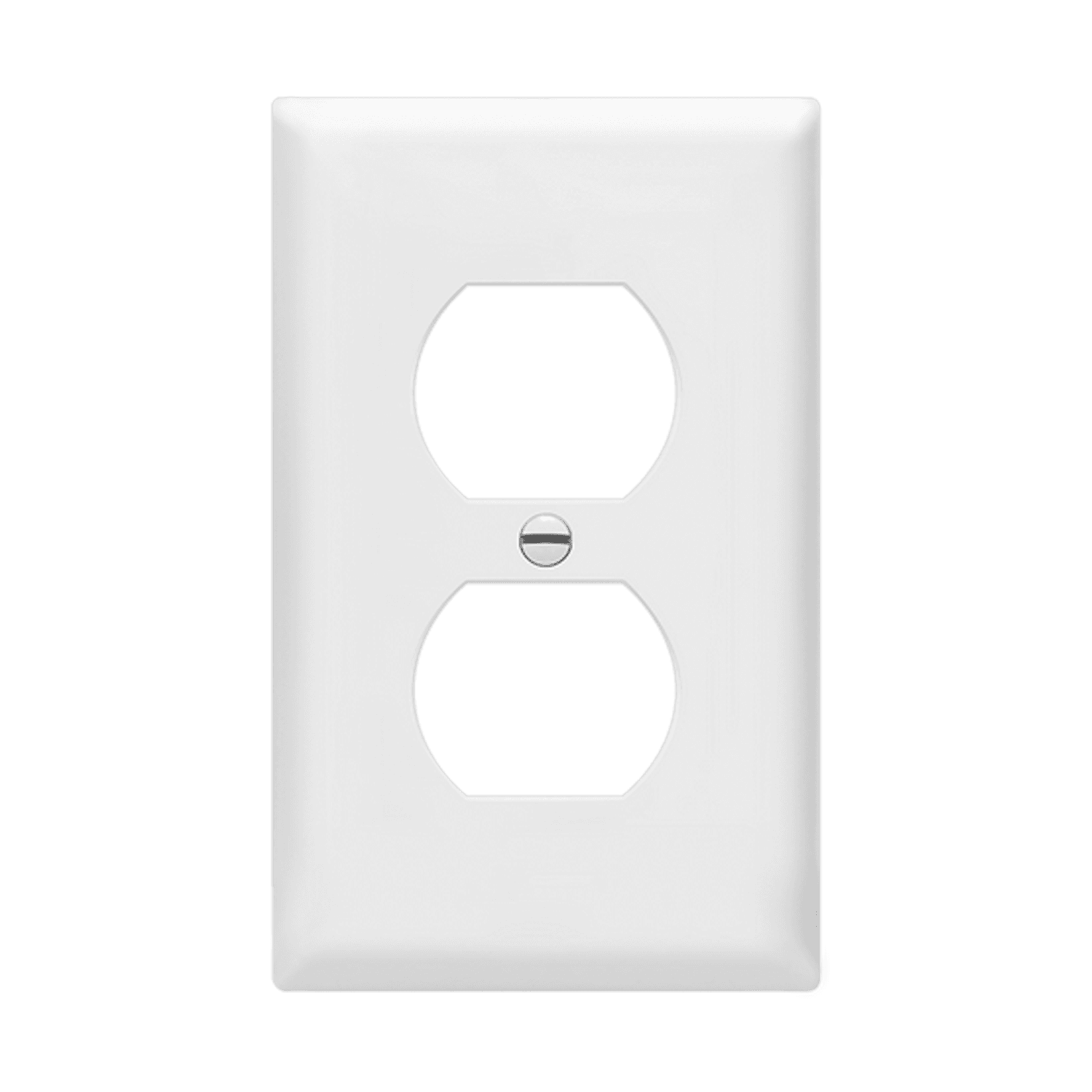 Duplex Receptacle One-Gang Wall Plate - White