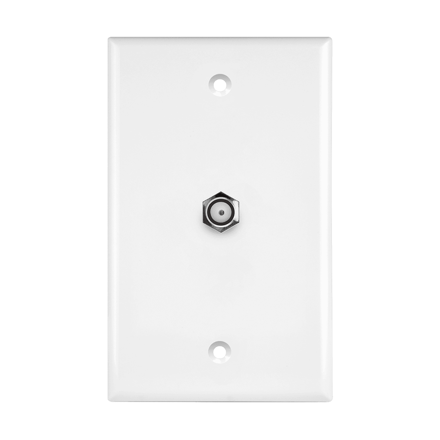 Enerlites CATV Jacks 1 Gang Single F-Type Connector - White