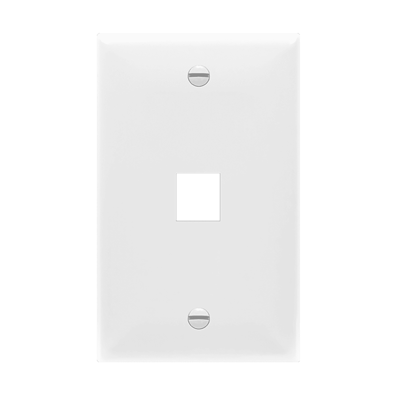 Enerlites Multimedia Face Plates 1-Port 1-Gang Keystone - White