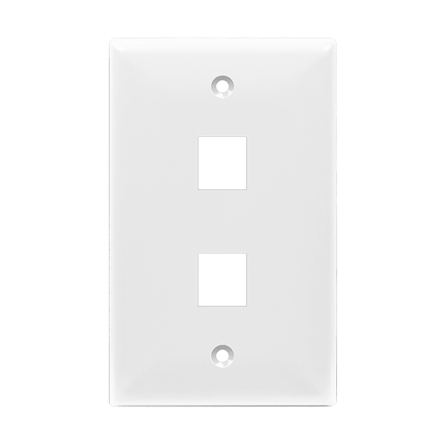 Enerlites Multimedia Face Plates 2-Port 1-Gang Keystone - White