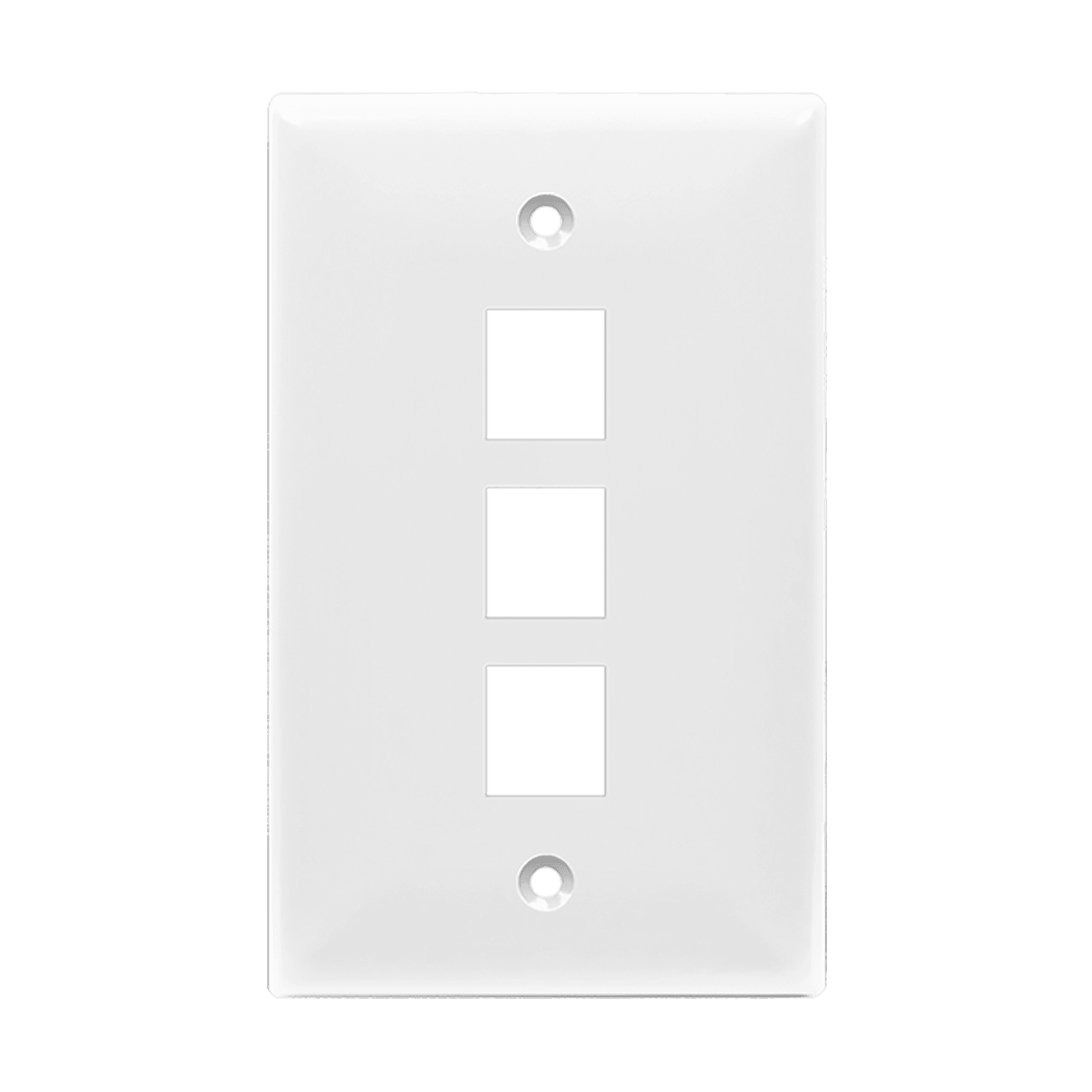 Enerlites Multimedia Face Plates 3-Port 1-Gang Keystone - White