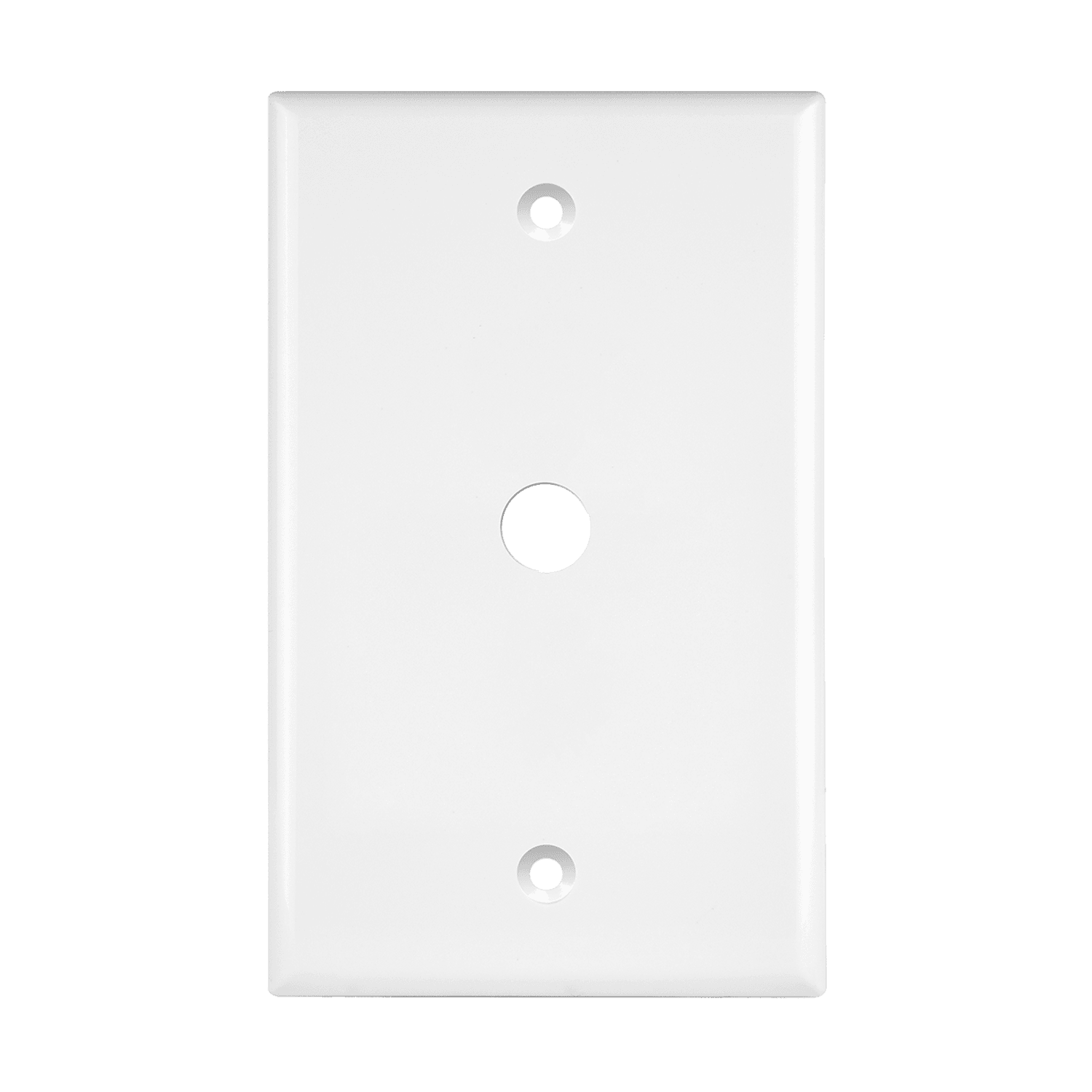 Enerlites Plastic Wall Plates 1-Gang Cable Wall Plate 0.406″ Diameter - White