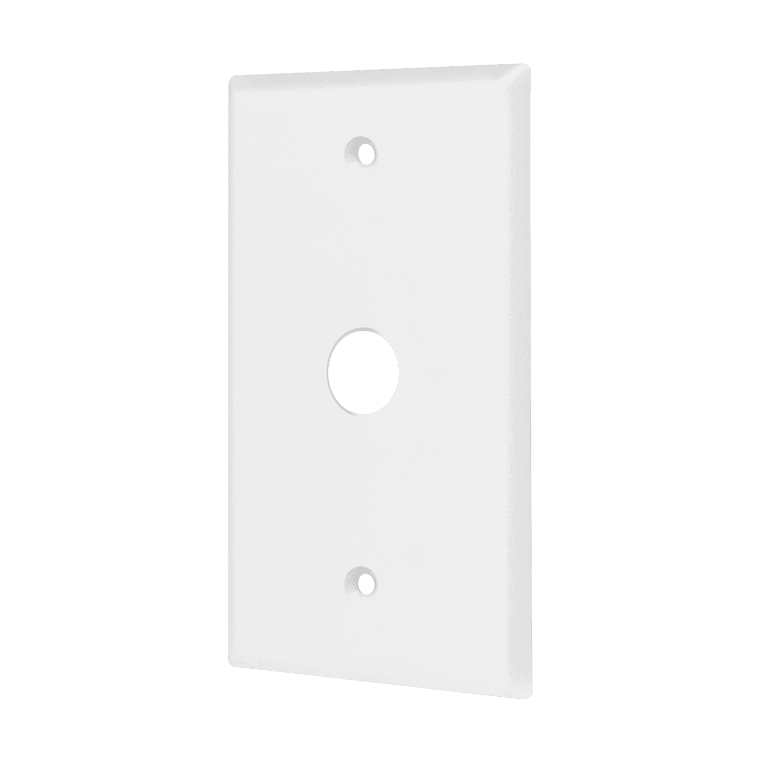 Enerlites Plastic Wall Plates 1-Gang Phone/Cable Cover – 0.625″ Diameter - White view 2