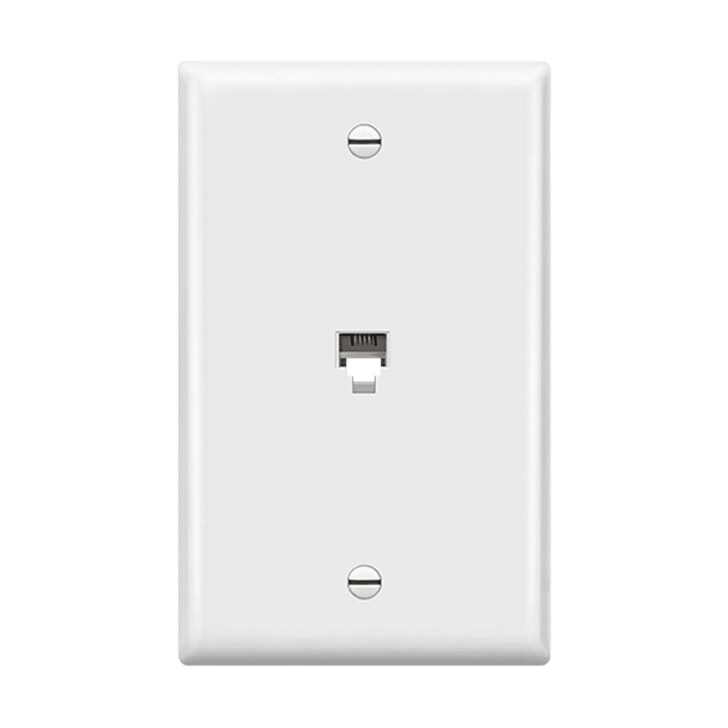 Enerlites Telephone Wall Jacks 1 Gang - White