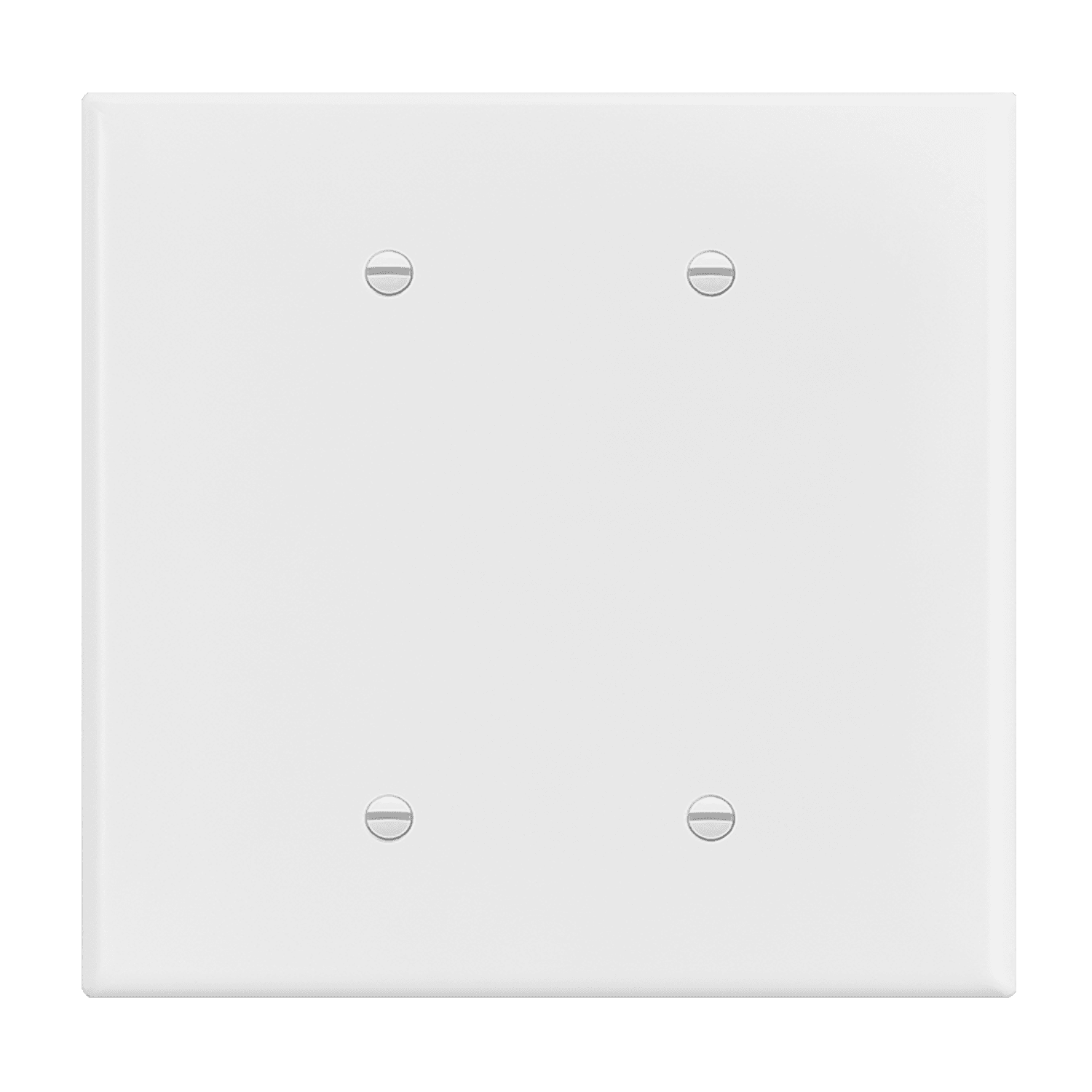 Blank Cover Two-Gang Wall Plate, Over-Size - White