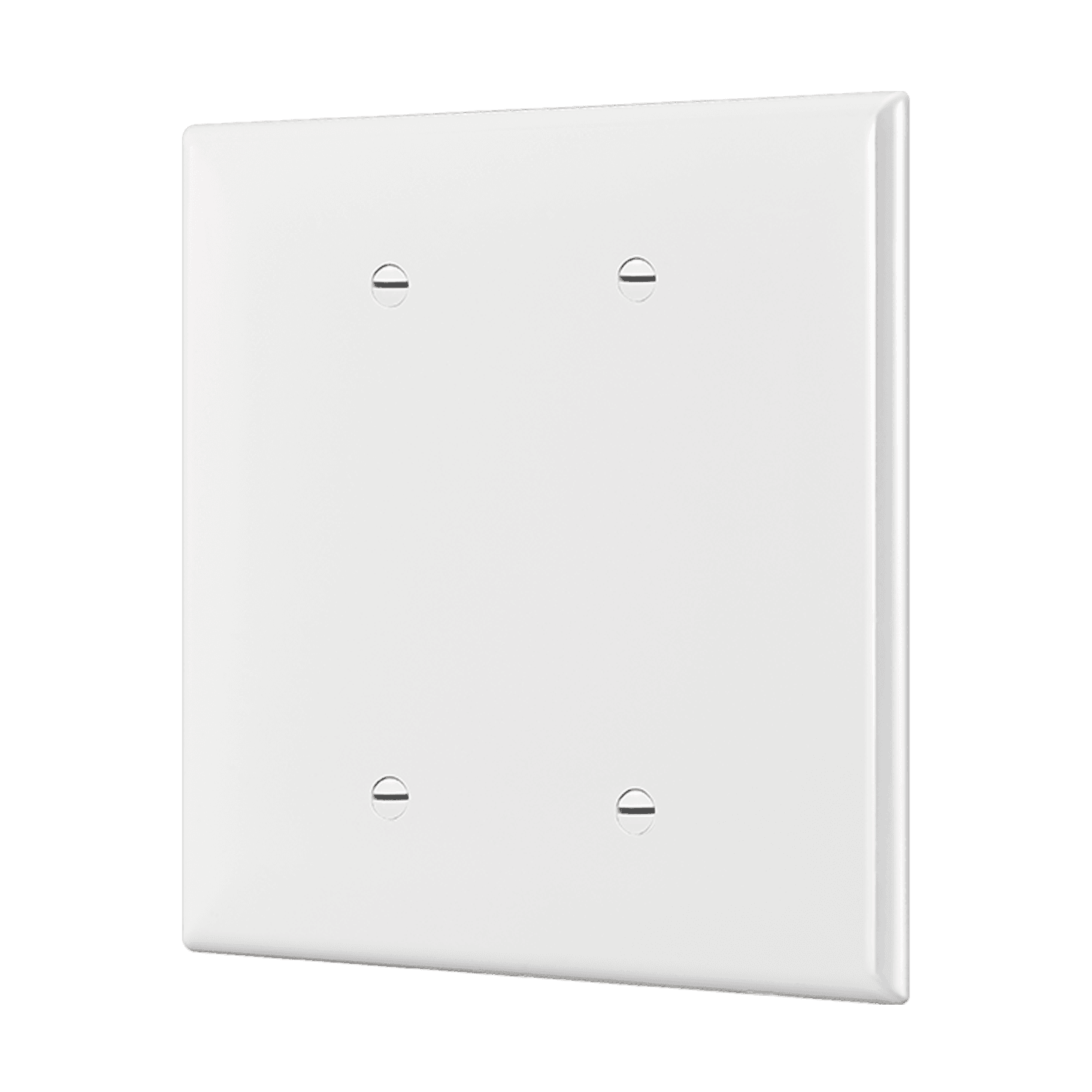 Blank Cover Two-Gang Wall Plate, Over-Size - White view 2