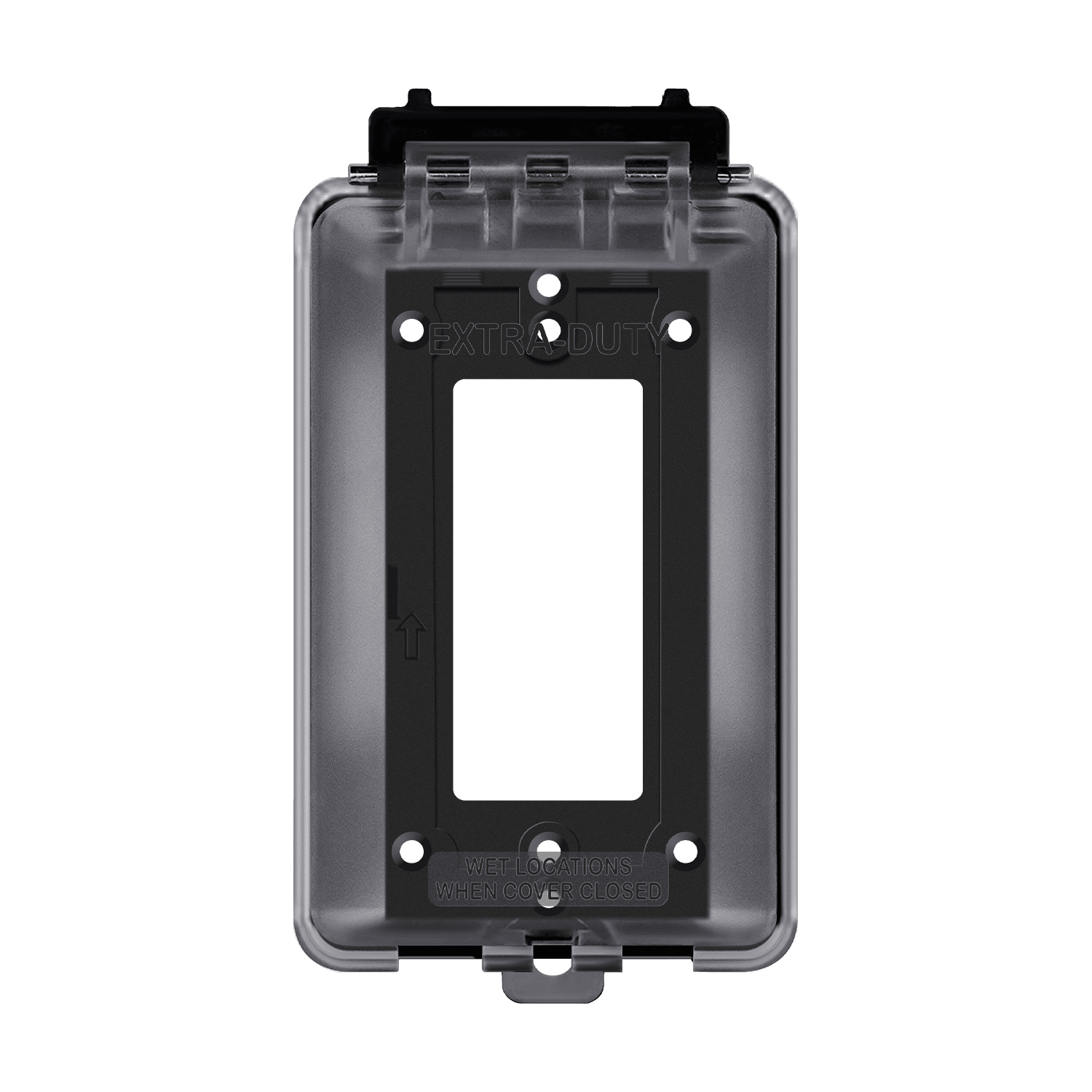 Extra-Duty In-Use Weatherproof Outdoor Cover for Decorator/GFCI Receptacle, One-Gang - Clear