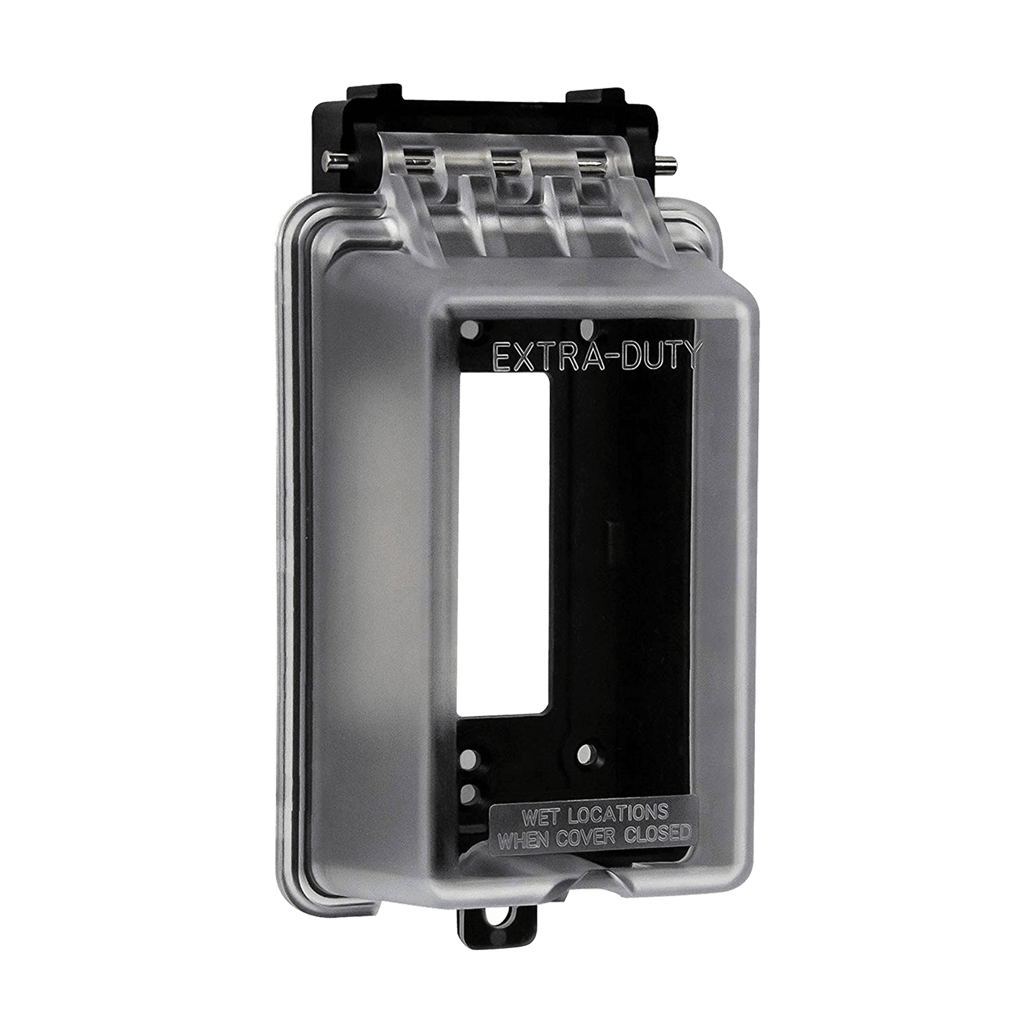 Extra-Duty In-Use Weatherproof Outdoor Cover for Decorator/GFCI Receptacle, One-Gang - Clear view 2